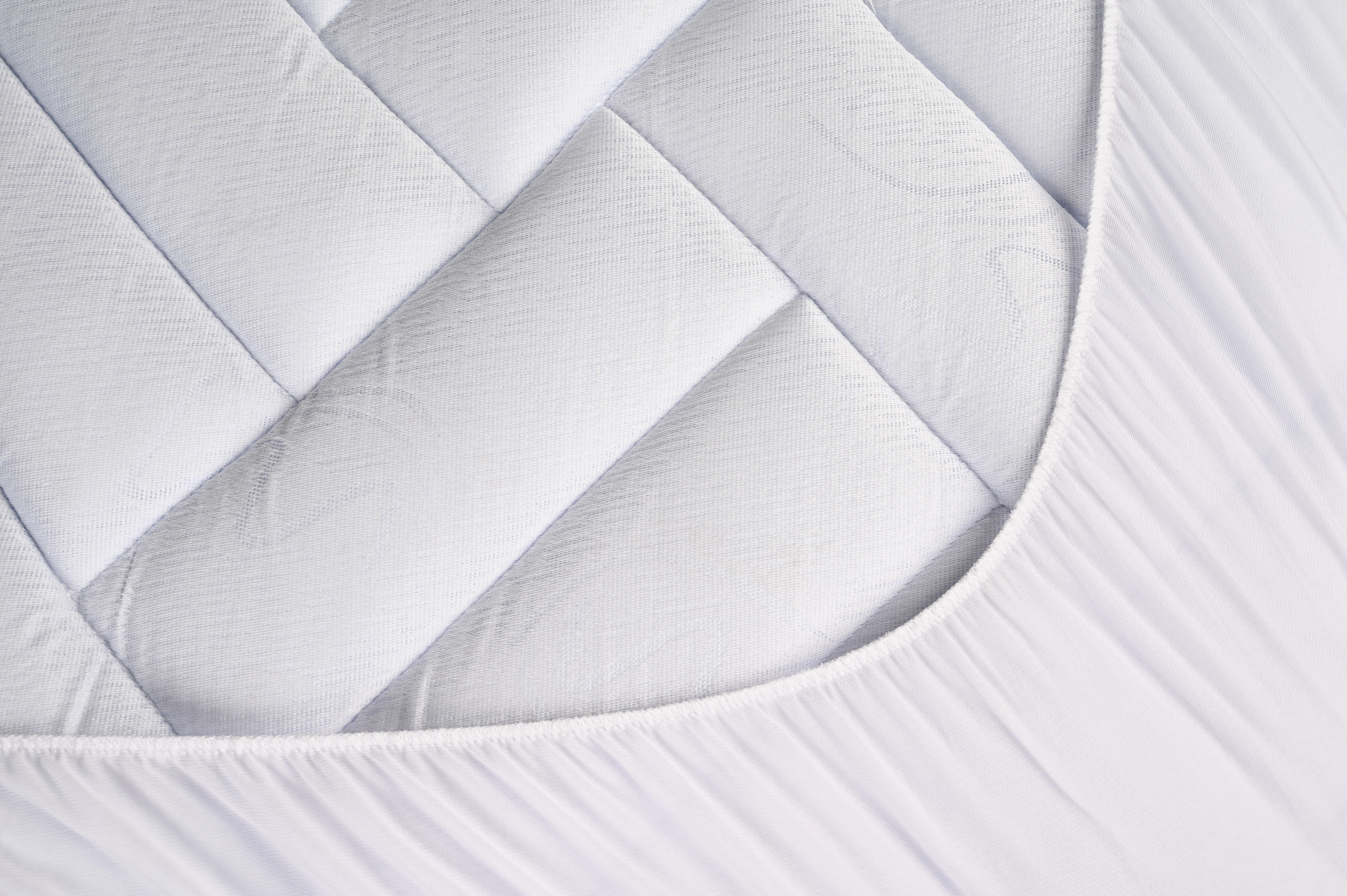 Protector de colchón Antiácaros algodón blanco para cama de 180 cm - 6