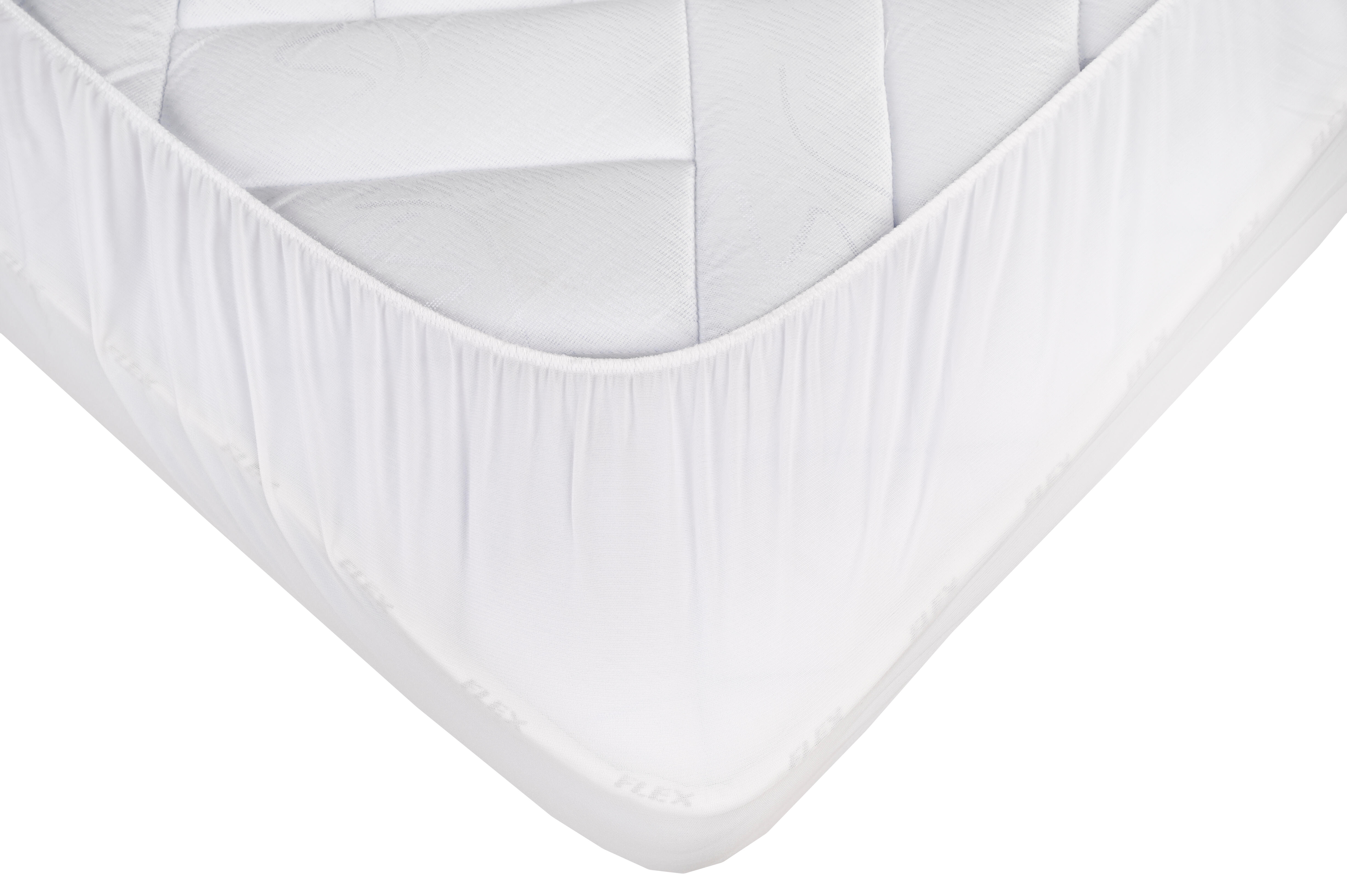 Protector de colchón Antiácaros algodón blanco para cama de 180 cm - 5