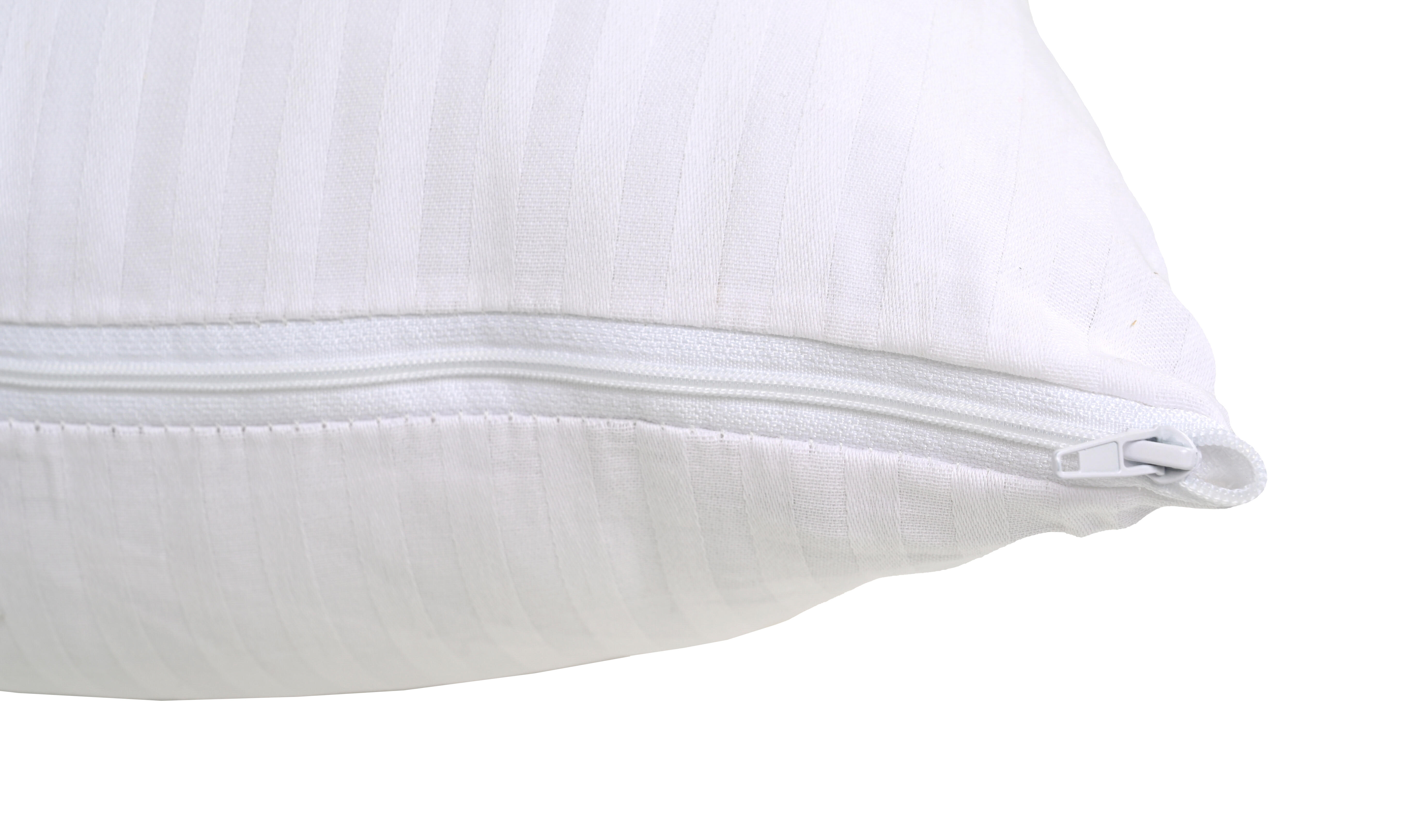 Funda de almohada algodón Raso lisa blanco  40 x 135 cm - 4