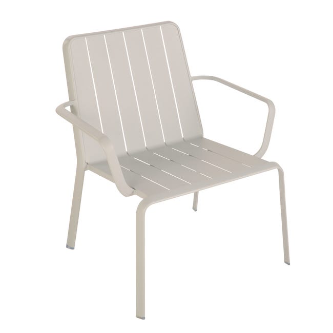 Chaise Idaho en Aluminium Beige