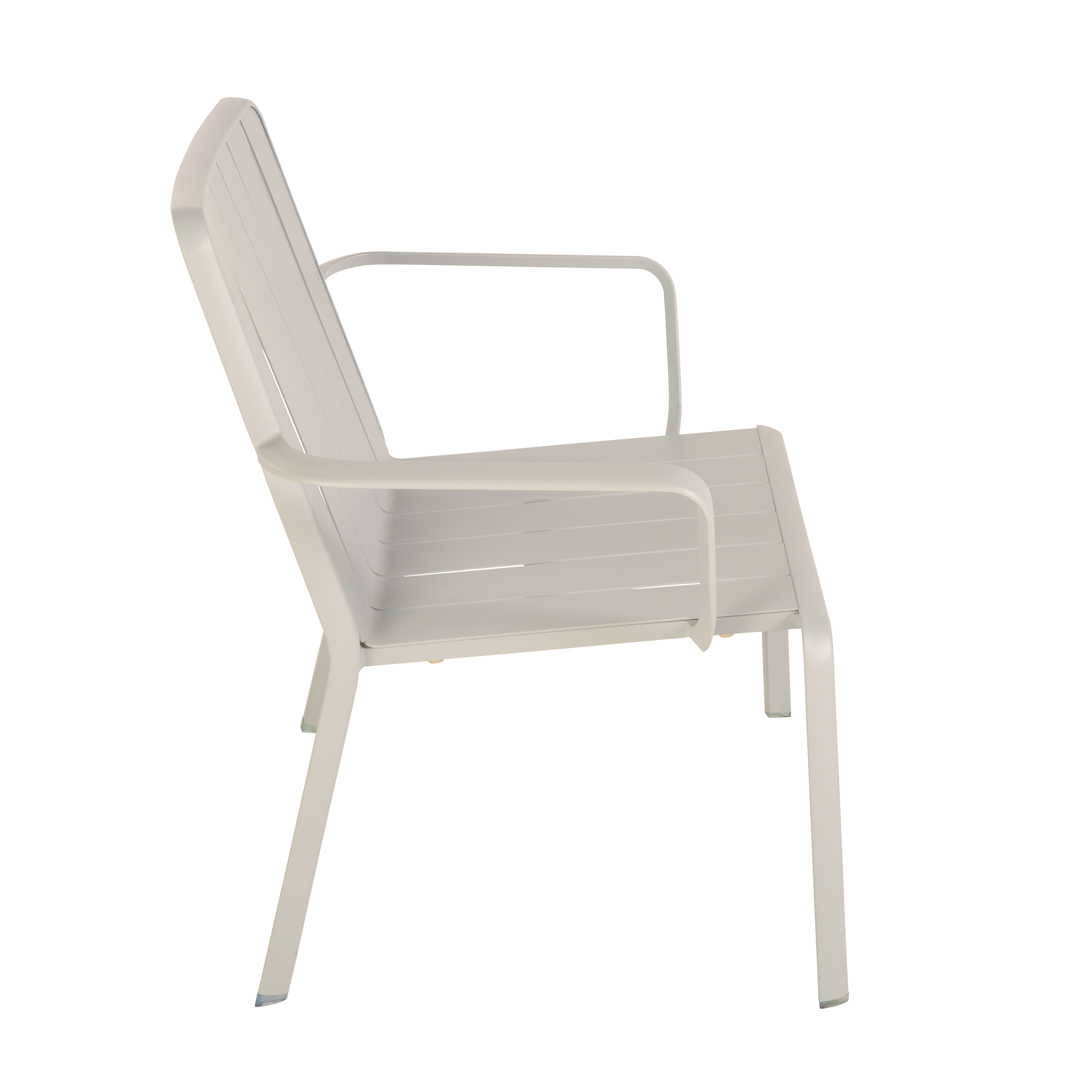 Chaise basse de jardin NATERIAL Idaho en aluminium beige - 5