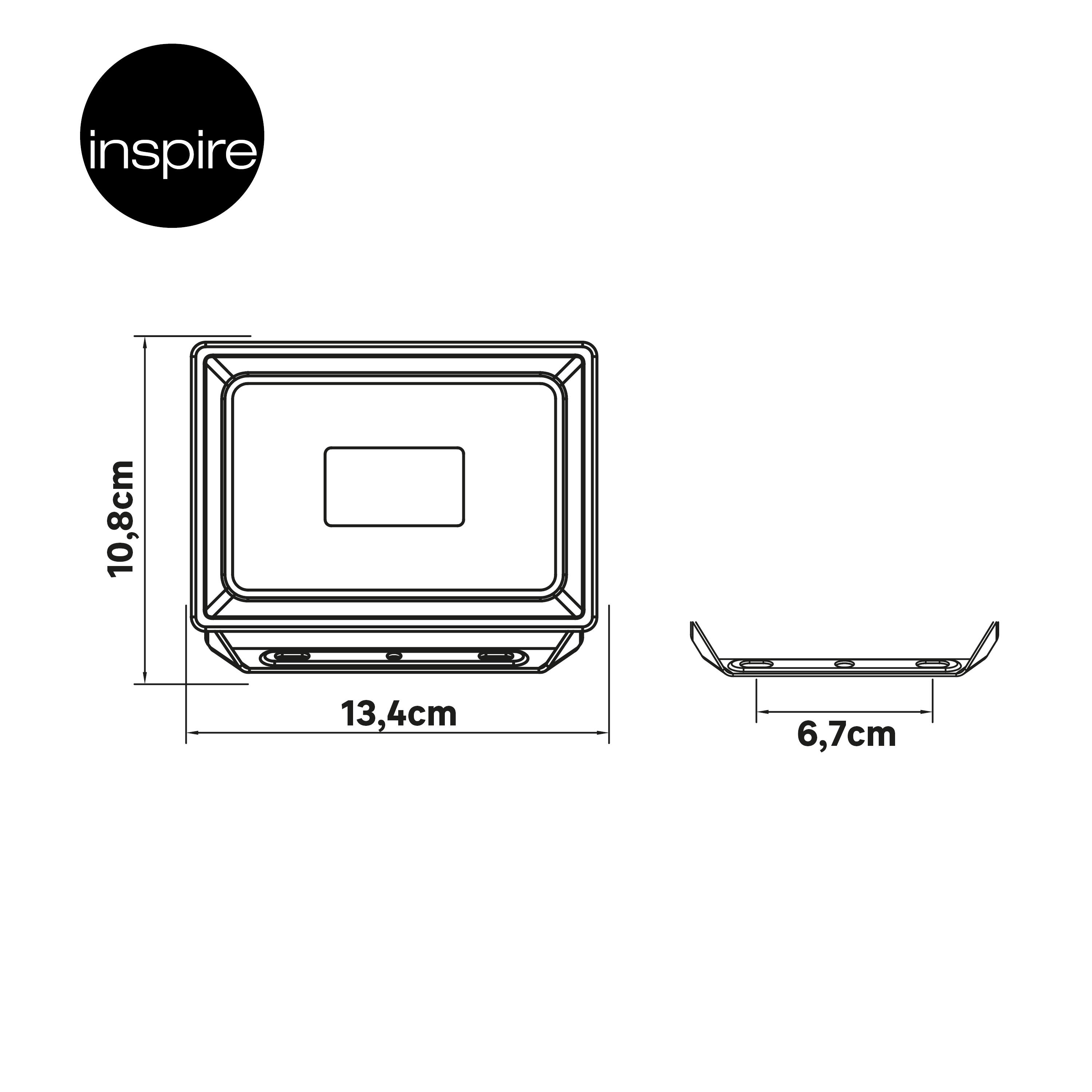 Projetor exterior led Yonkers 4000K 2800lm IP65 cinza Inspire - 7