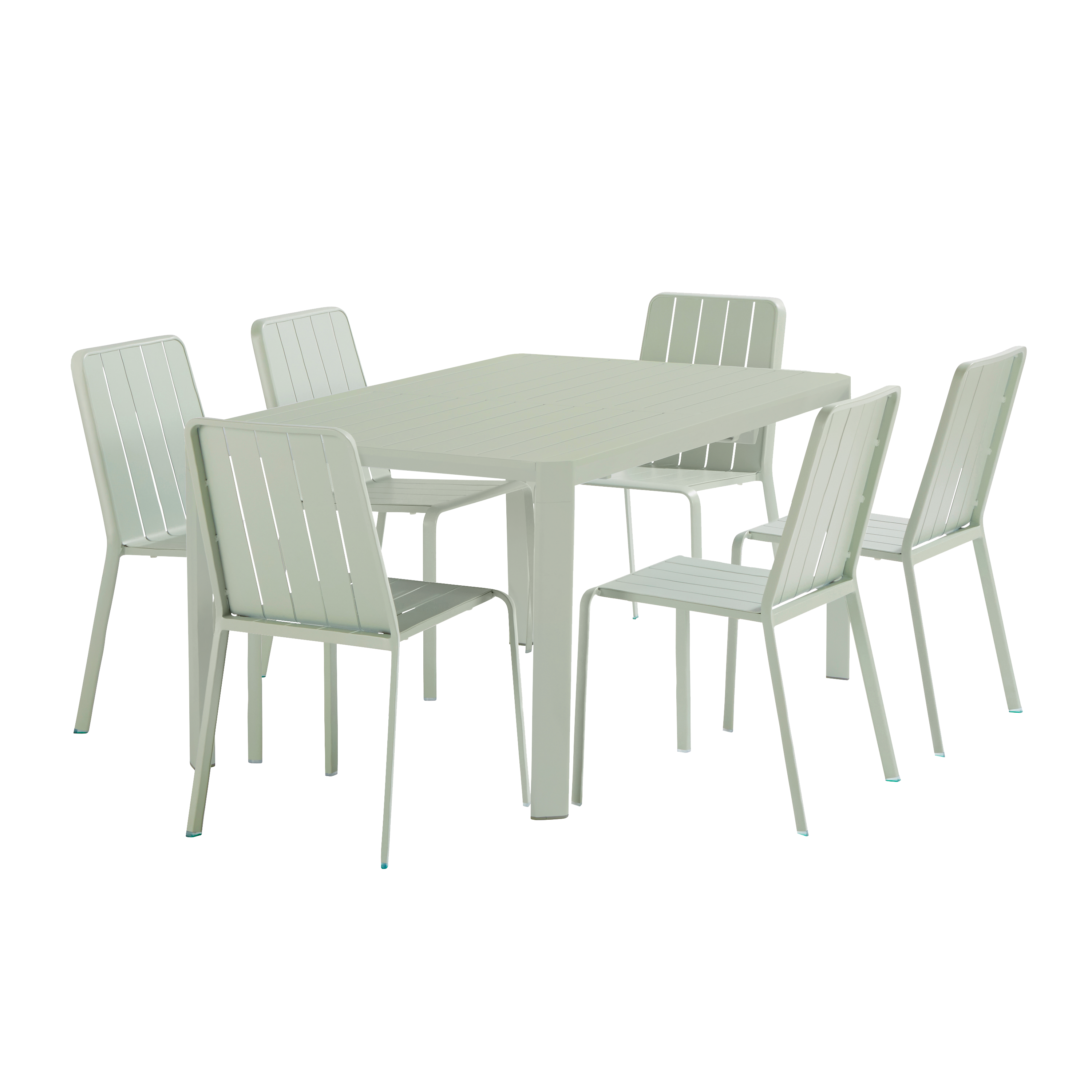 Sedia da giardino Idaho NATERIAL, struttura e seduta in alluminio verde - 8