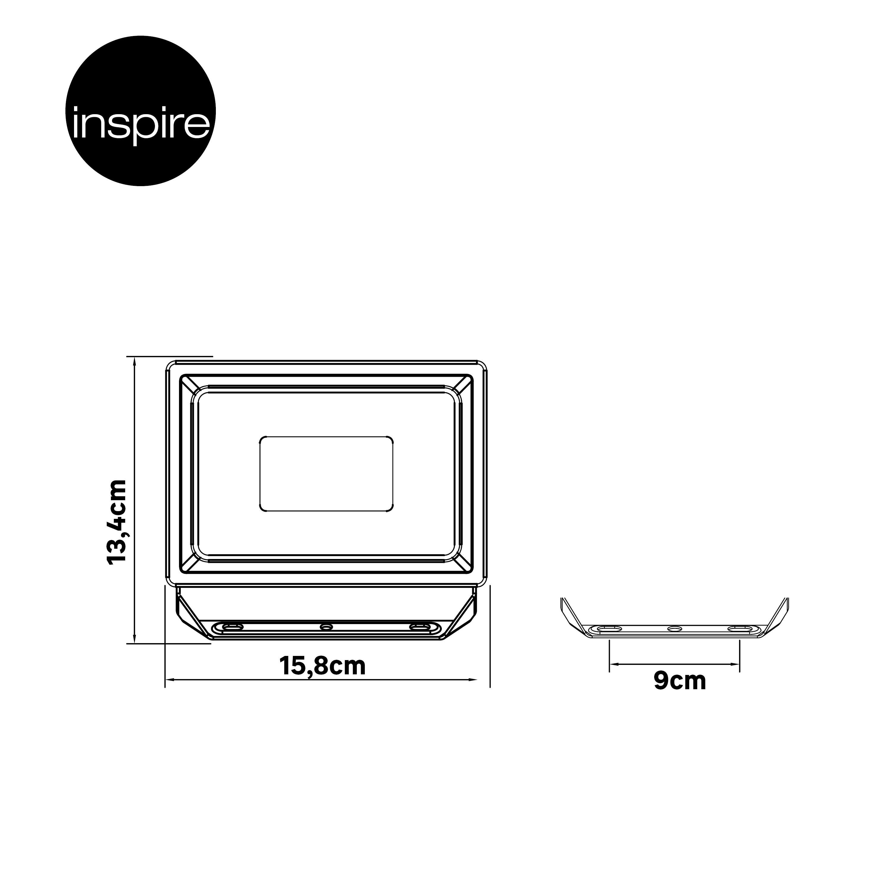 Proyector LED exterior orientable INSPIRE Yonkers rectangular luz neutra 4000K 30W 4050 lm IP65 resistente a la lluvia y al polvo - 7