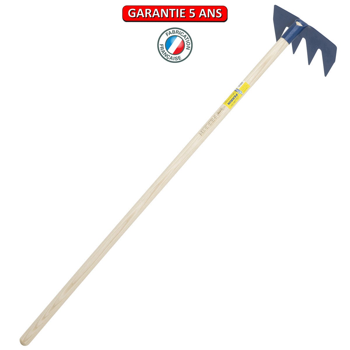 Griffe a gravier et remblai acier forgé PERRIN manche bois L.150 cm - 2