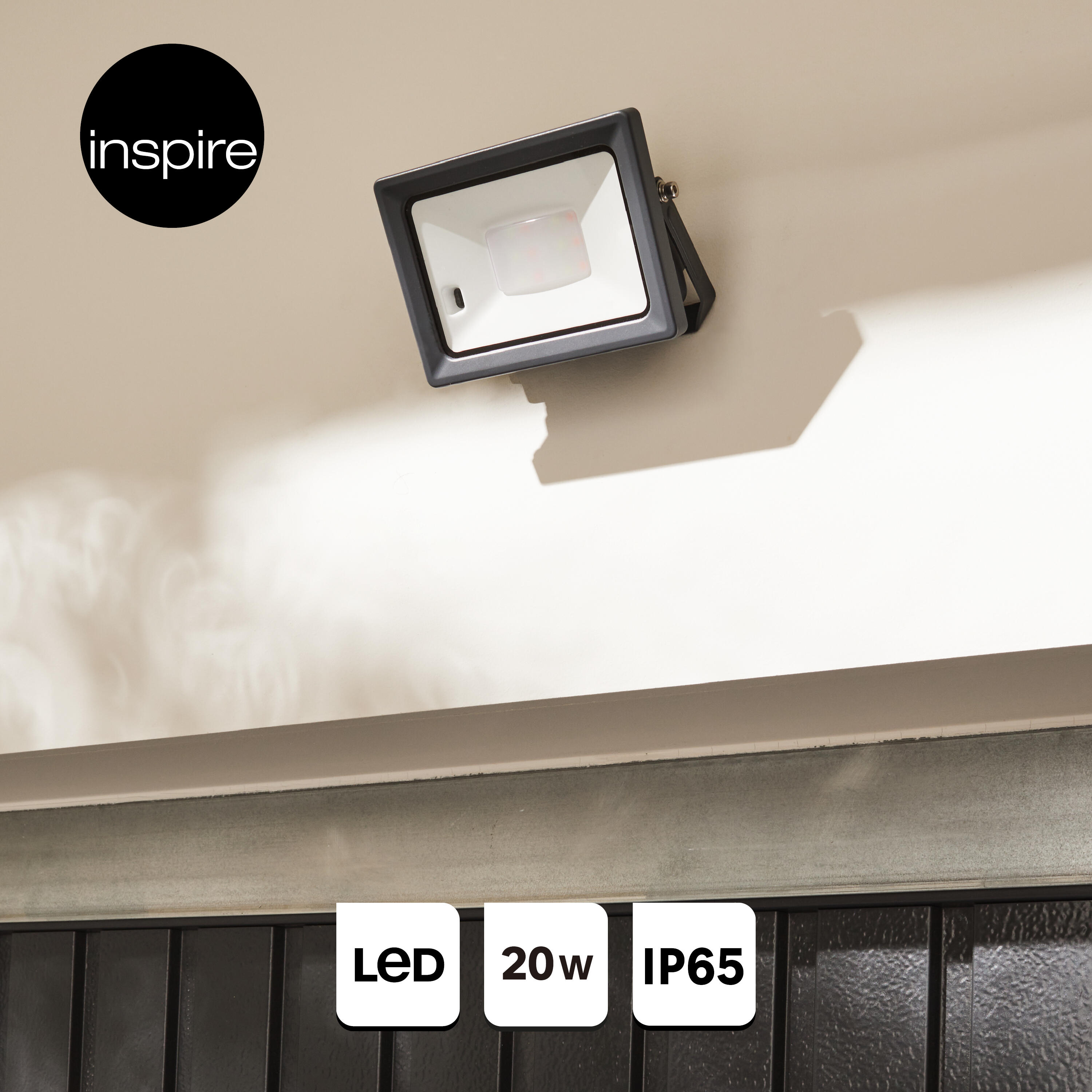 Proyector LED exterior INSPIRE Yonkers rectangular RGB 20W IP65 resistente a la lluvia y al polvo - 4