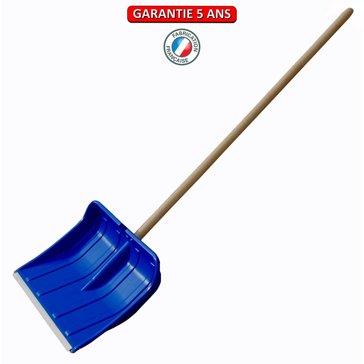 Poussoir à neige polypropylène PERRIN manche bois L.115 cm - 2