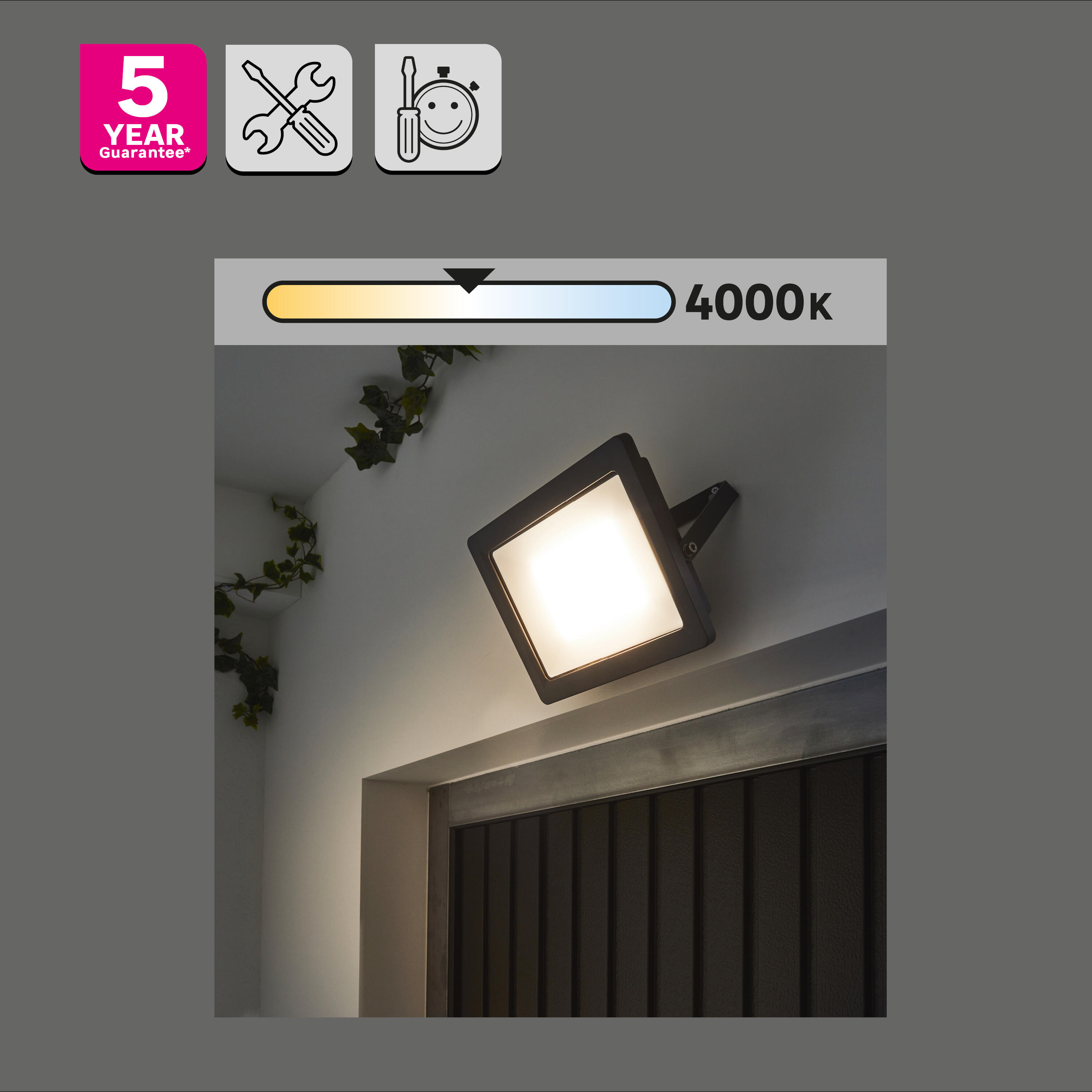 Projecteur extérieur LED, 13500 Lm anthracite Yonkers INSPIRE - 3