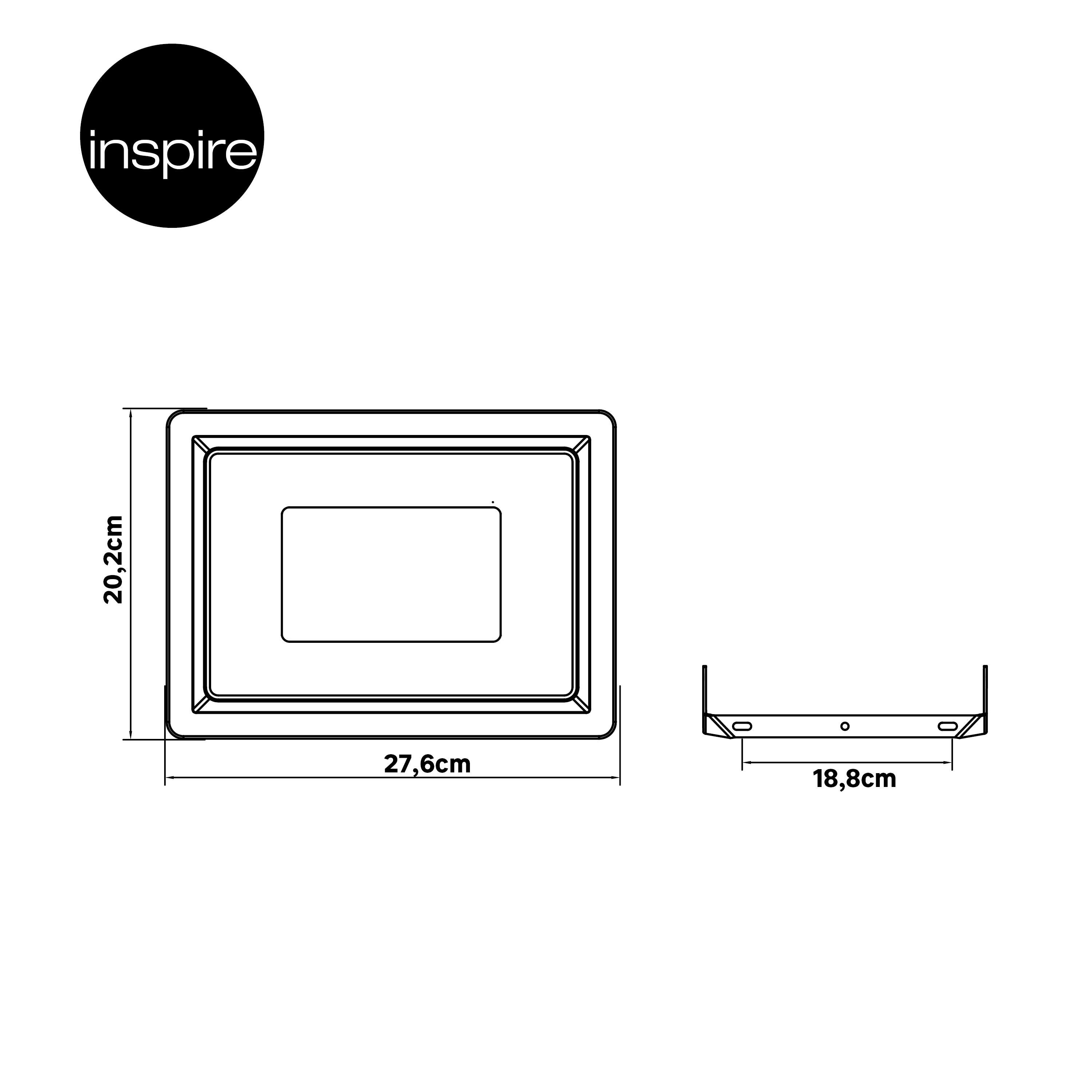 Projetor exterior led Yonkers 13500lm 4000K IP65 cinza Inspire - 7