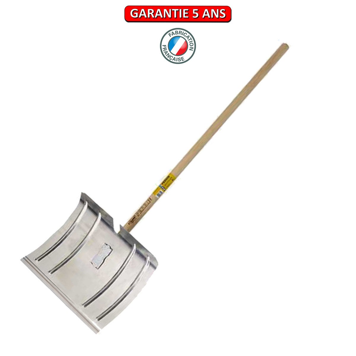 Poussoir à neige alu 42 cm PERRIN manche bois L.115 cm - 2