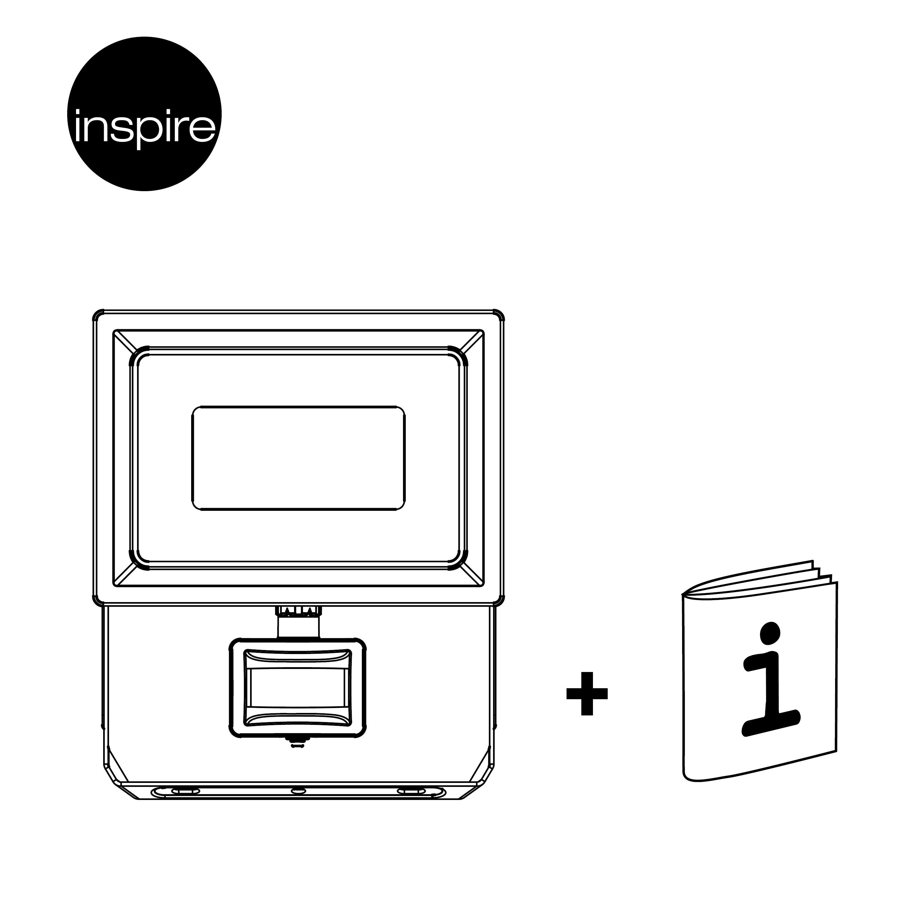 Naświetlacz zewnętrzny Yonkers szary z czujnikiem 6750 lm IP44 Inspire - 14