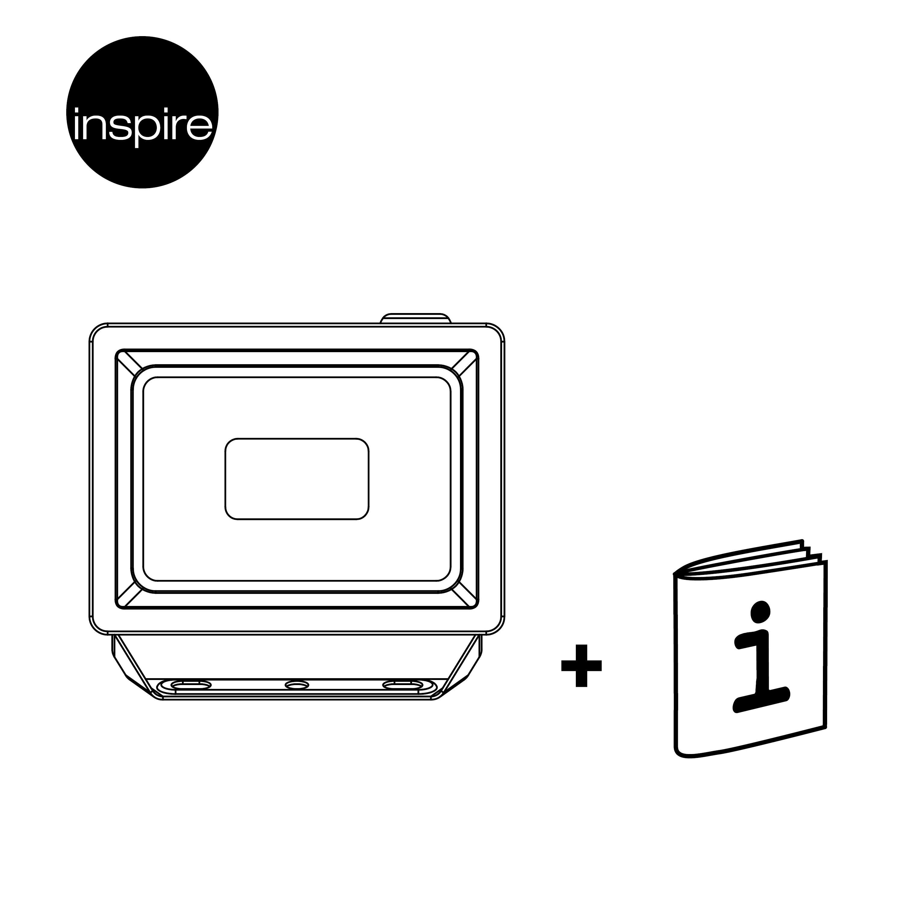 Projetor exterior led Yonkers 4000K 1350lm IP65 cinza Inspire - 7