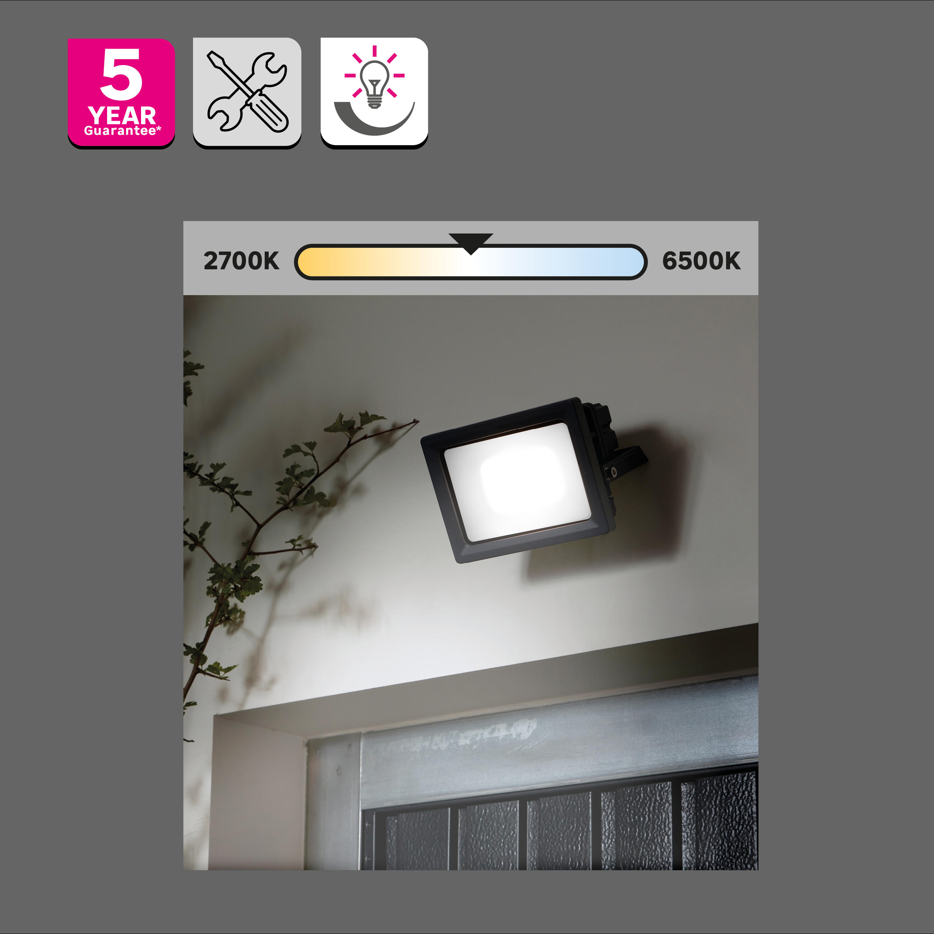 Naświetlacz zewnętrzny Enki z czujnikiem IP65 LED Inspire - 27