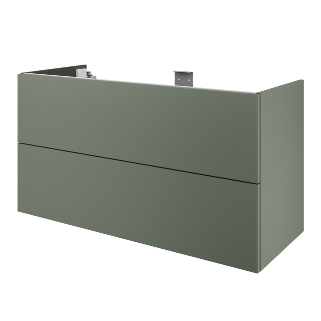 Meuble sous-vasque, 2t L.120cm x H.64cm x P.48cm gris vert Neo exclusive