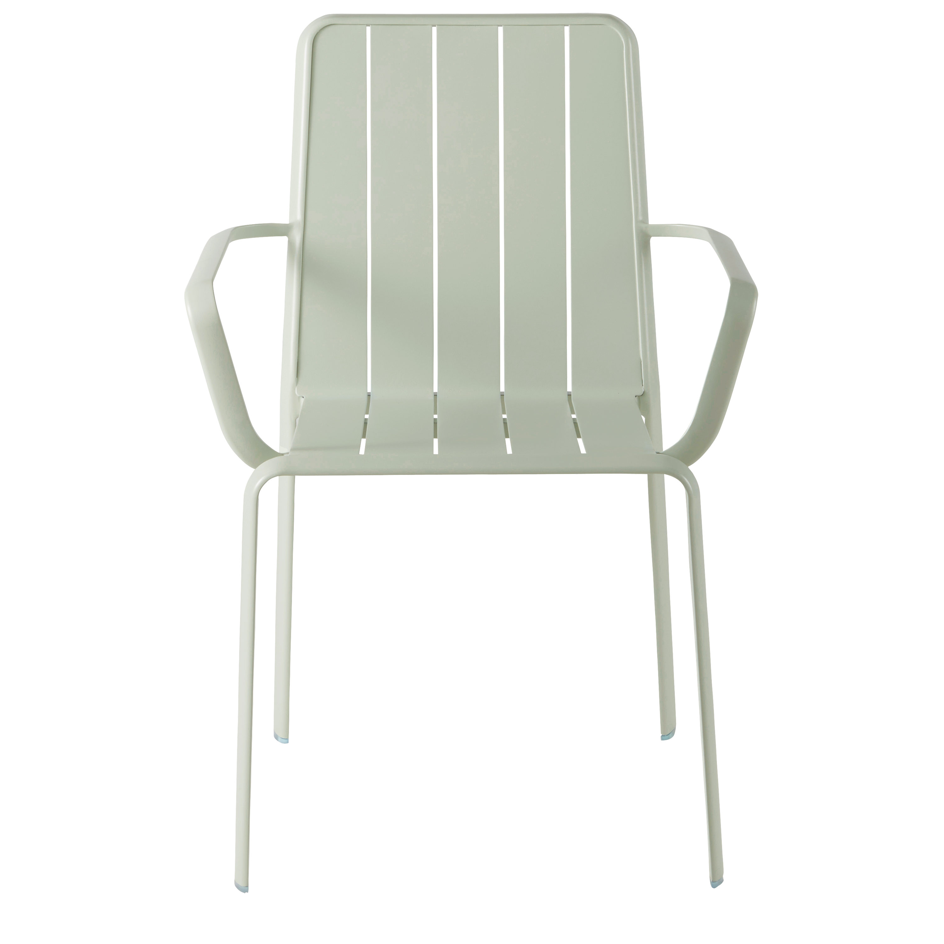 Sedia da giardino con braccioli Idaho NATERIAL, struttura e seduta in alluminio verde - 9