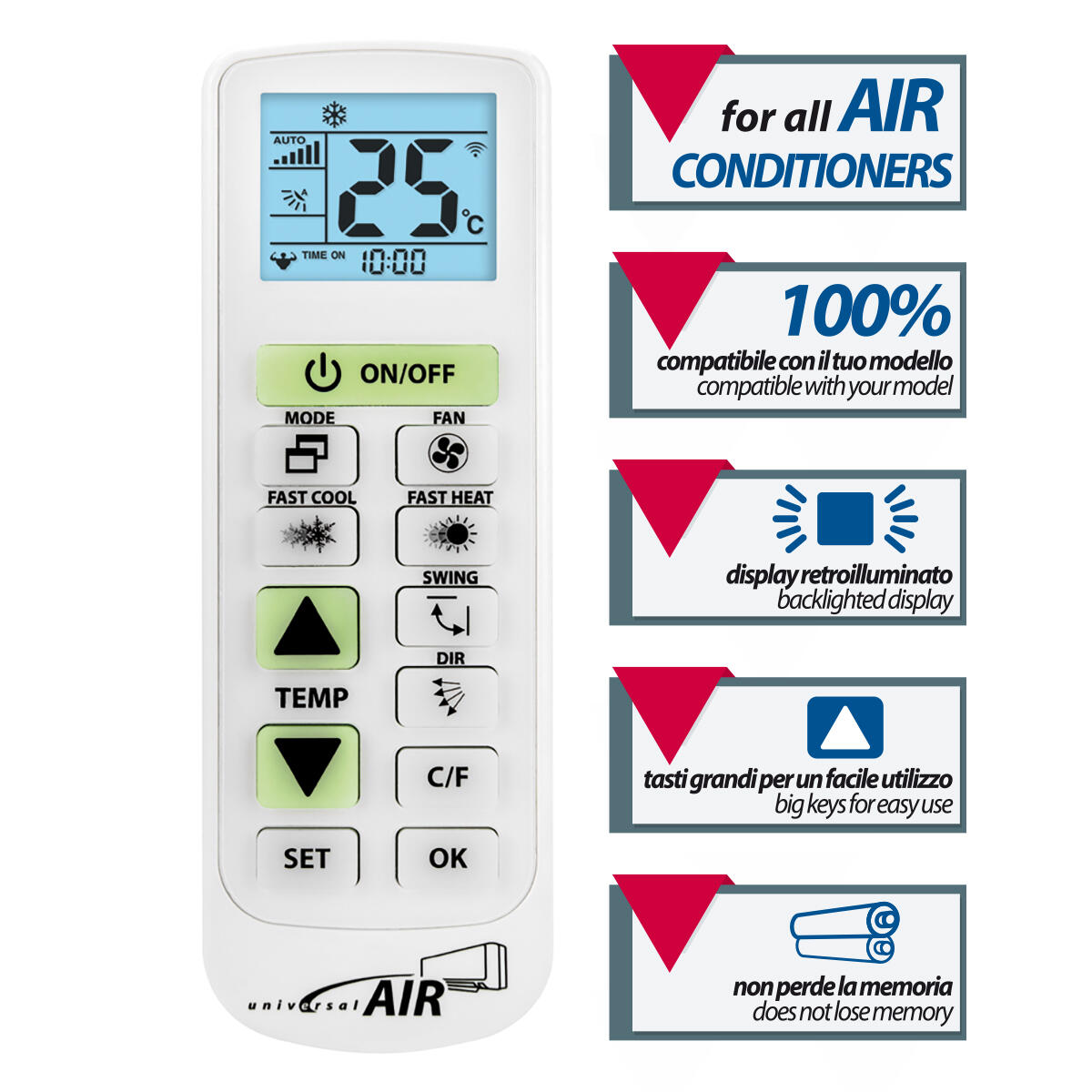 Telecomando UNIVERSAL AIR per climatizzatore - 3