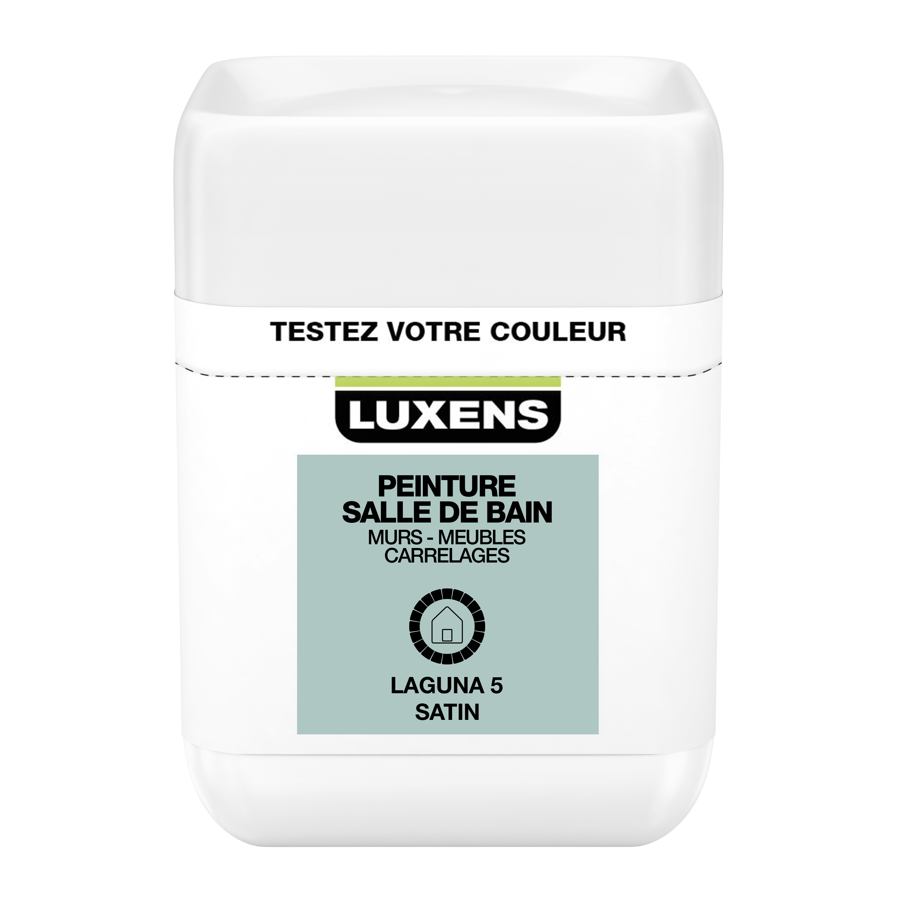 Testeur peinture mur, meuble, carrelage laguna 5 satiné LUXENS Salle de bains 0. - 2