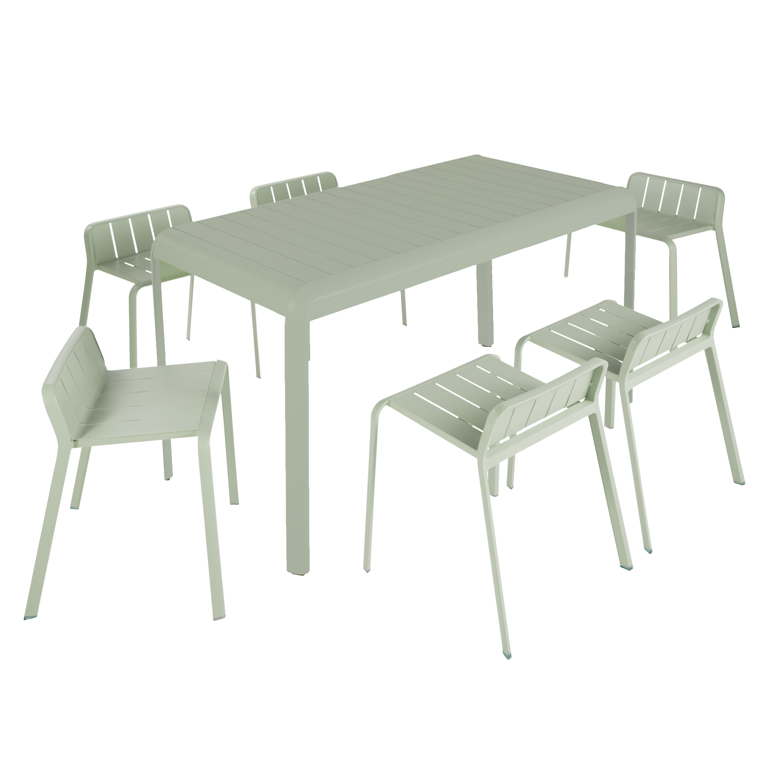 Sgabello da giardino in alluminio verde Idaho NATERIAL, 1 posto - 9