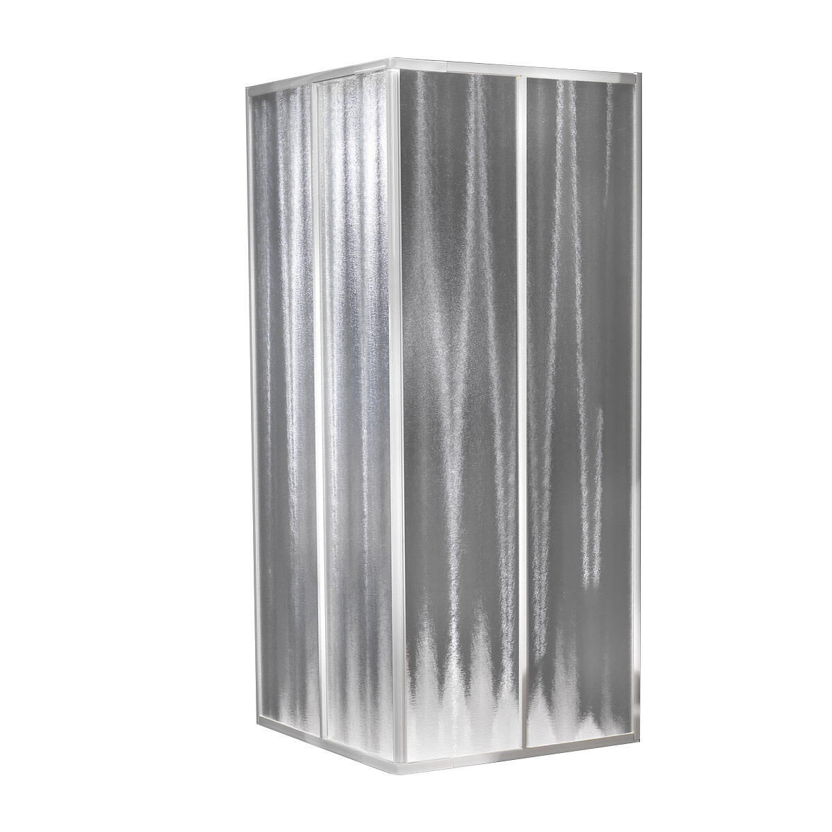 Box doccia angolare con porta scorrevole, acrilico piumato 1.5 mm, L 75-90 cm X L 80 cm, H 180 cm, bianco Aqva - 3