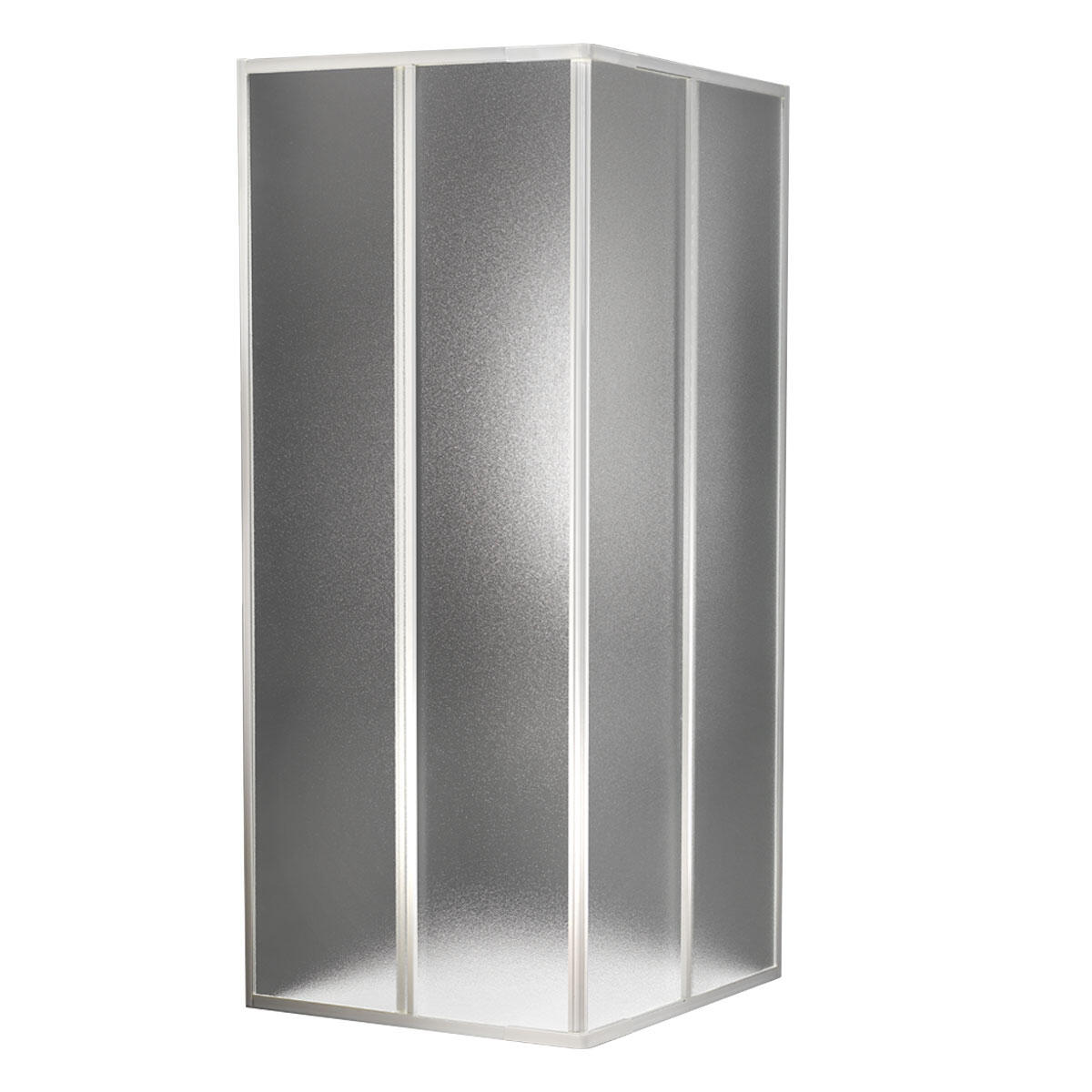 Box doccia angolare con porta scorrevole, acrilico piumato 1.5 mm, L 65-80 cm x L 80 cm, H 180 cm, bianco Aqva - 3