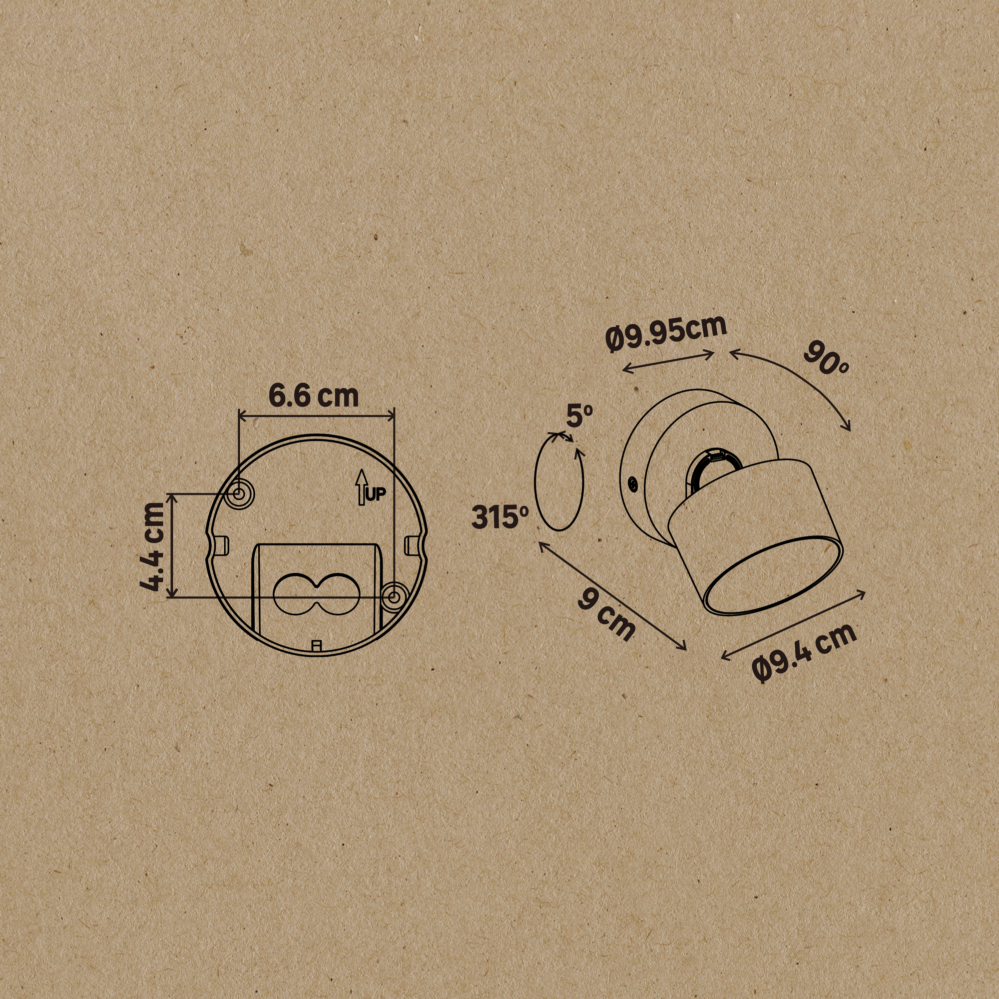 Applique moderno da esterno Ortega nero IP44 GX53 INSPIRE - 10