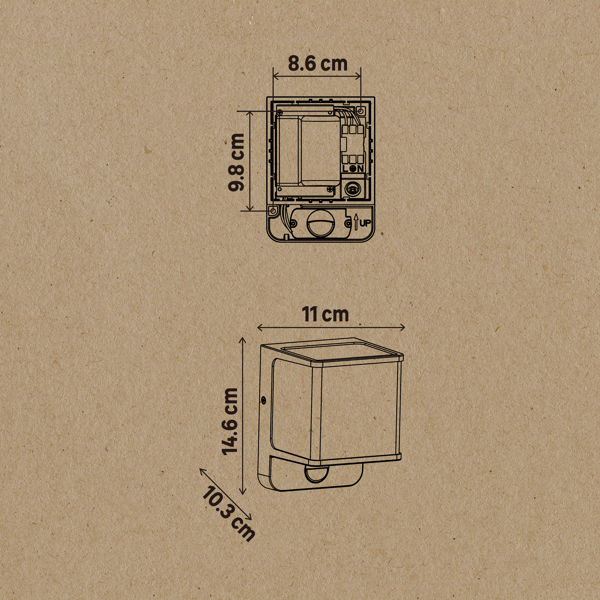 Candeeiro de parede exterior Telin 1800lm 4000K alumínio cinzento Inspire - 8