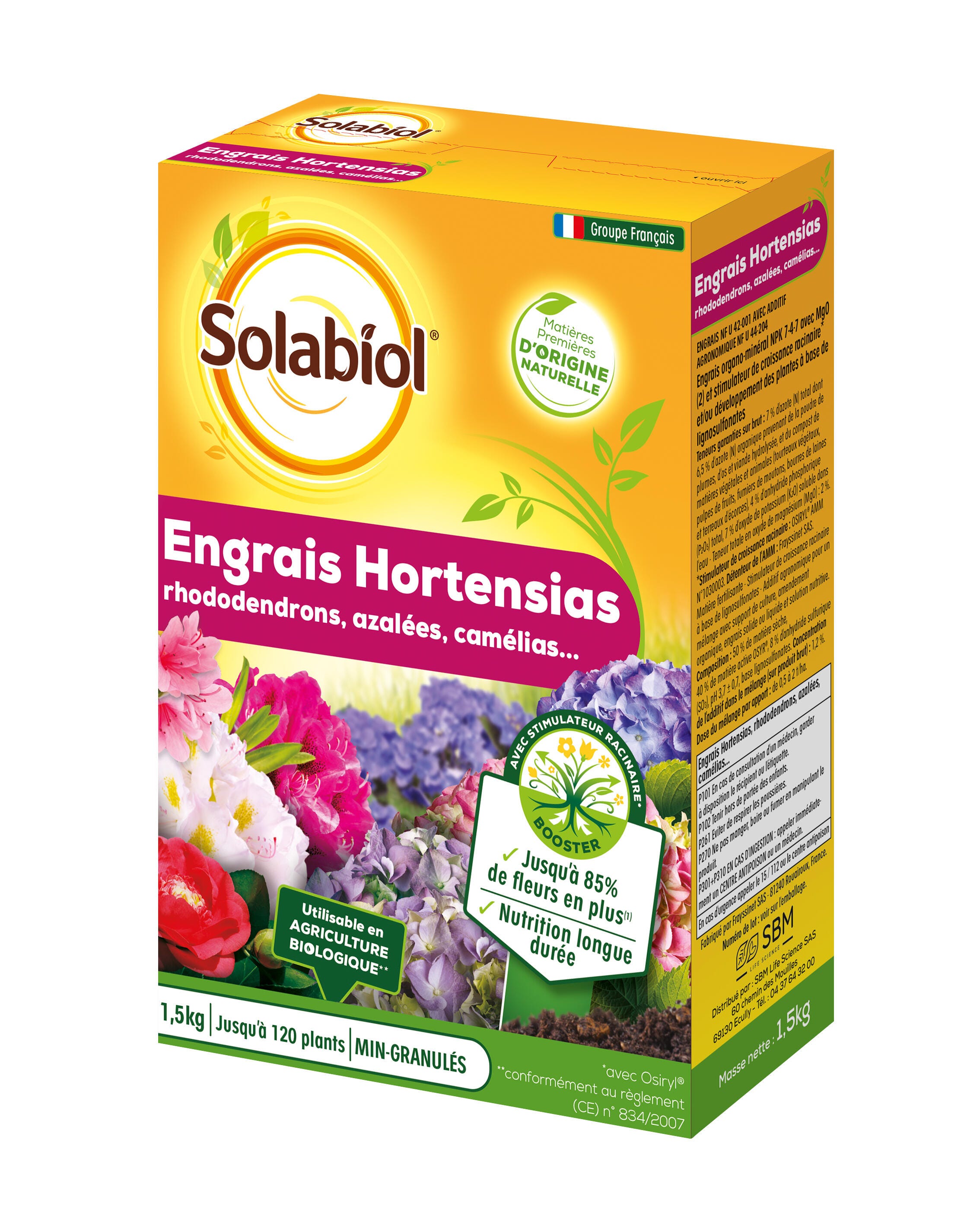 SOLABIOL Engrais Oliviers & Figuiers 750 G – Lot De 3 – 100 % Naturel & Utilisable En Bio