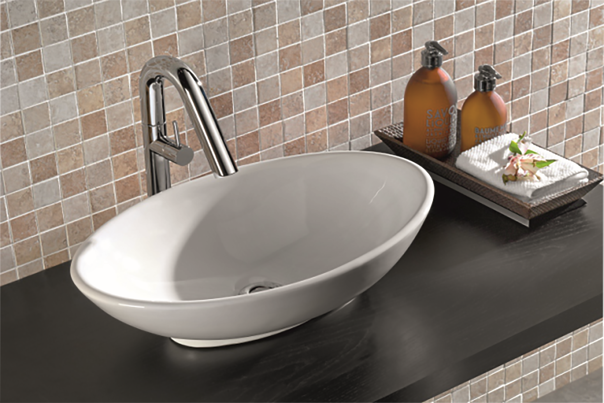 Lavatório de pousar CERÂMICA 52X32 - 2