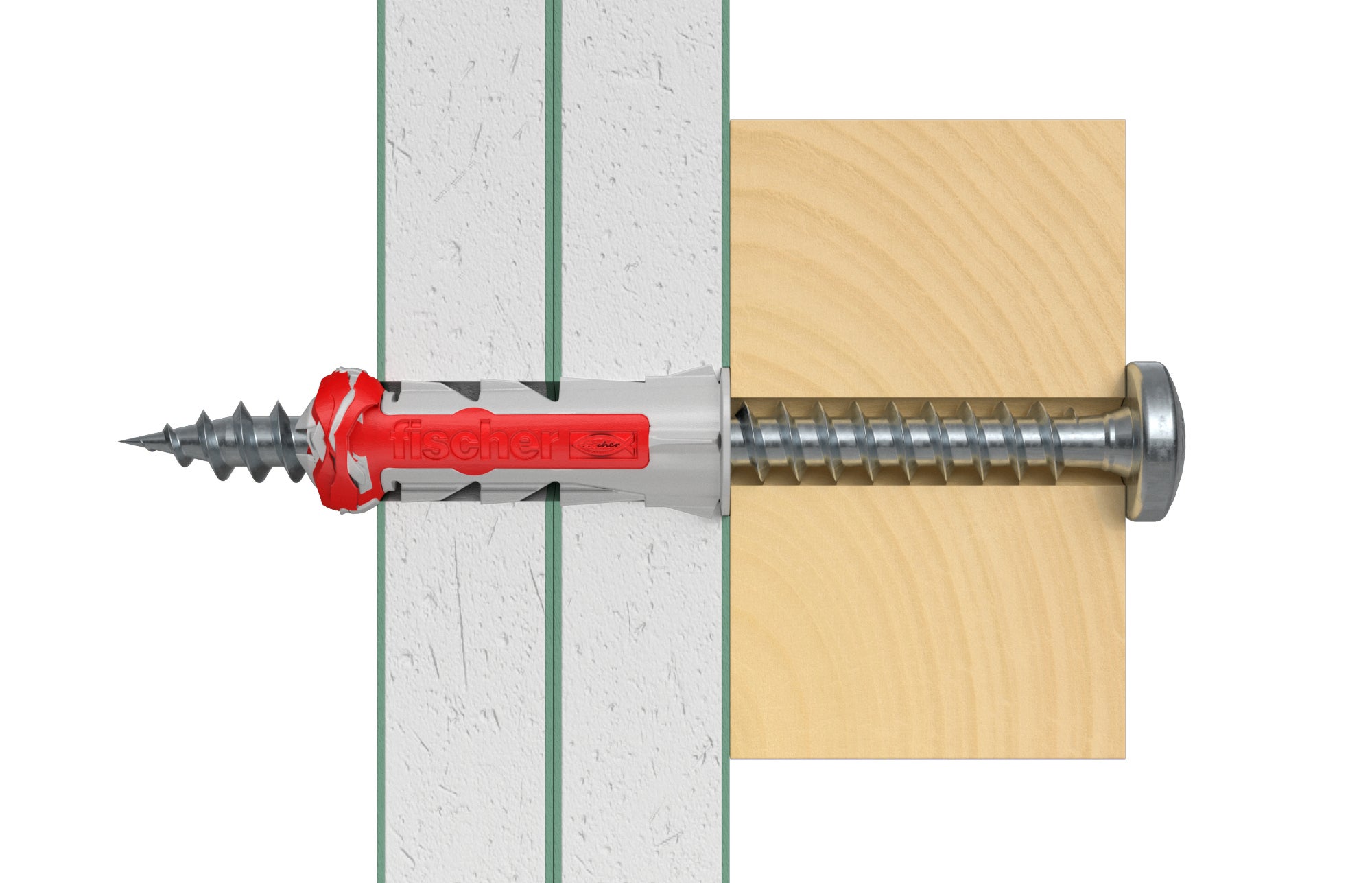 Set di tasselli con vite FISCHER DuoPower 8x40 S , inox A2 t.bomb. in poliammide ø 8 mm, 2 pezzi - 4