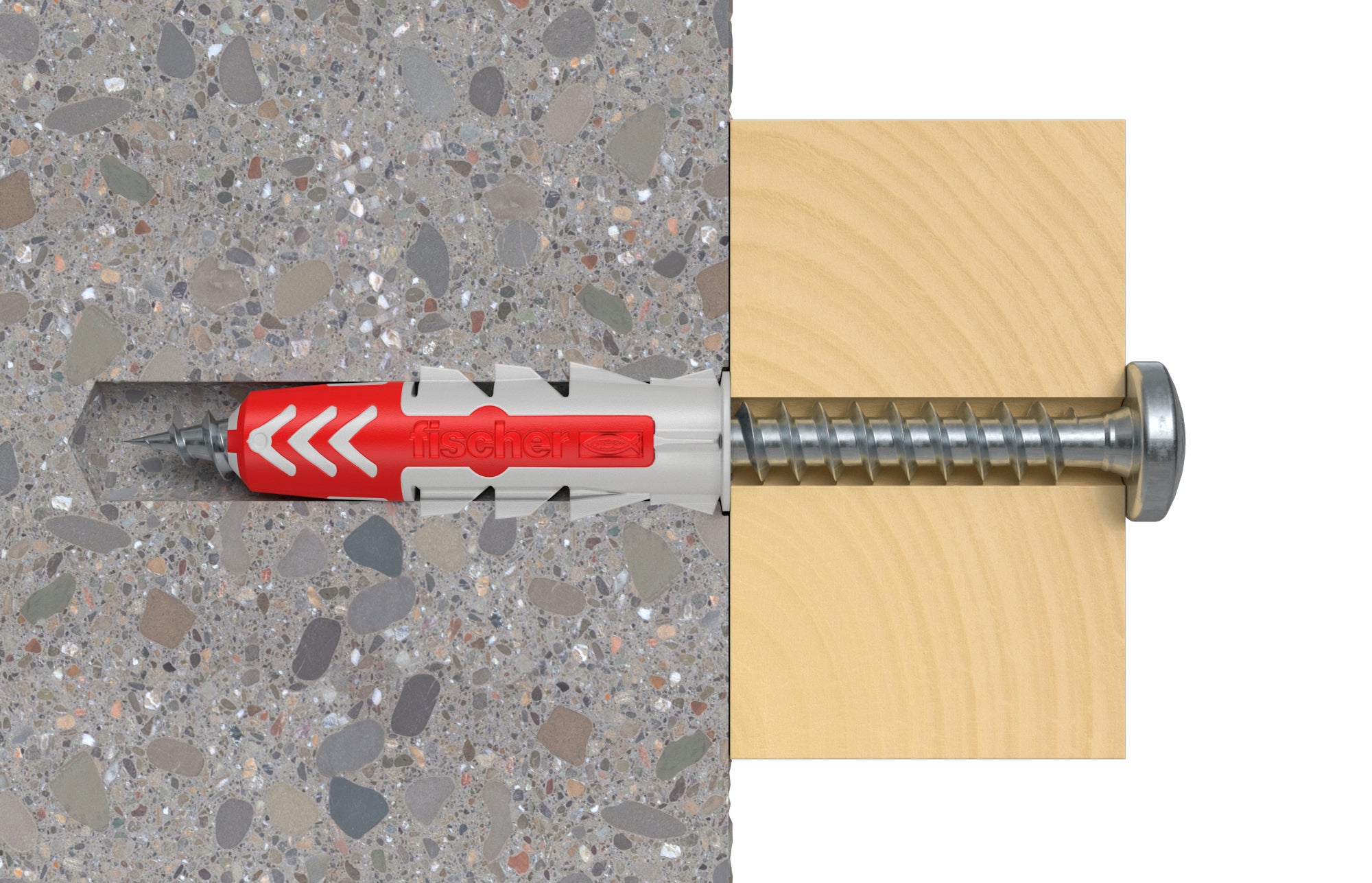 Set di tasselli con vite FISCHER DuoPower 8x40 S , inox A2 t.bomb. in poliammide ø 8 mm, 2 pezzi - 2