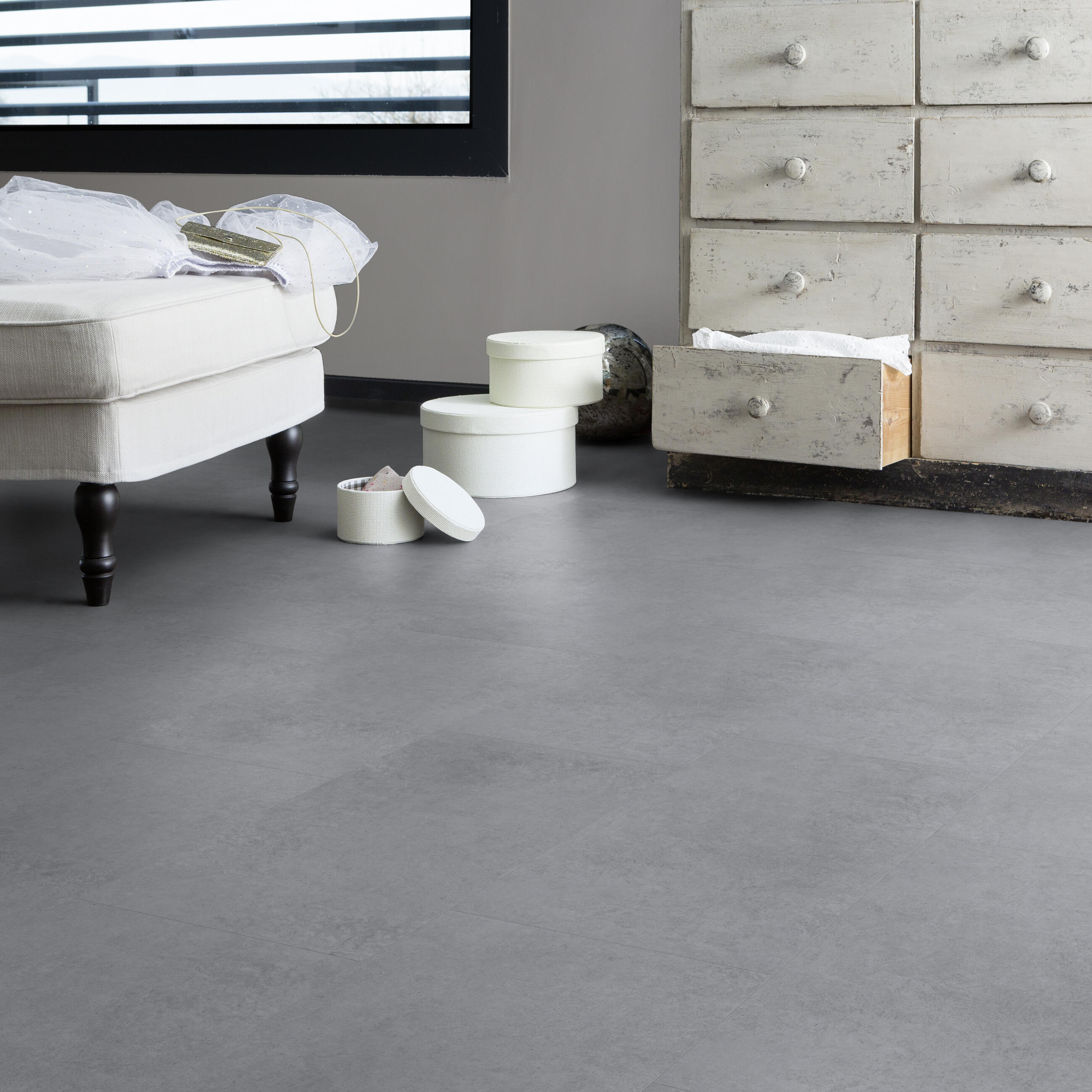 Suelo vinílico lvt click gerflor medio 3.4mm brickell grey