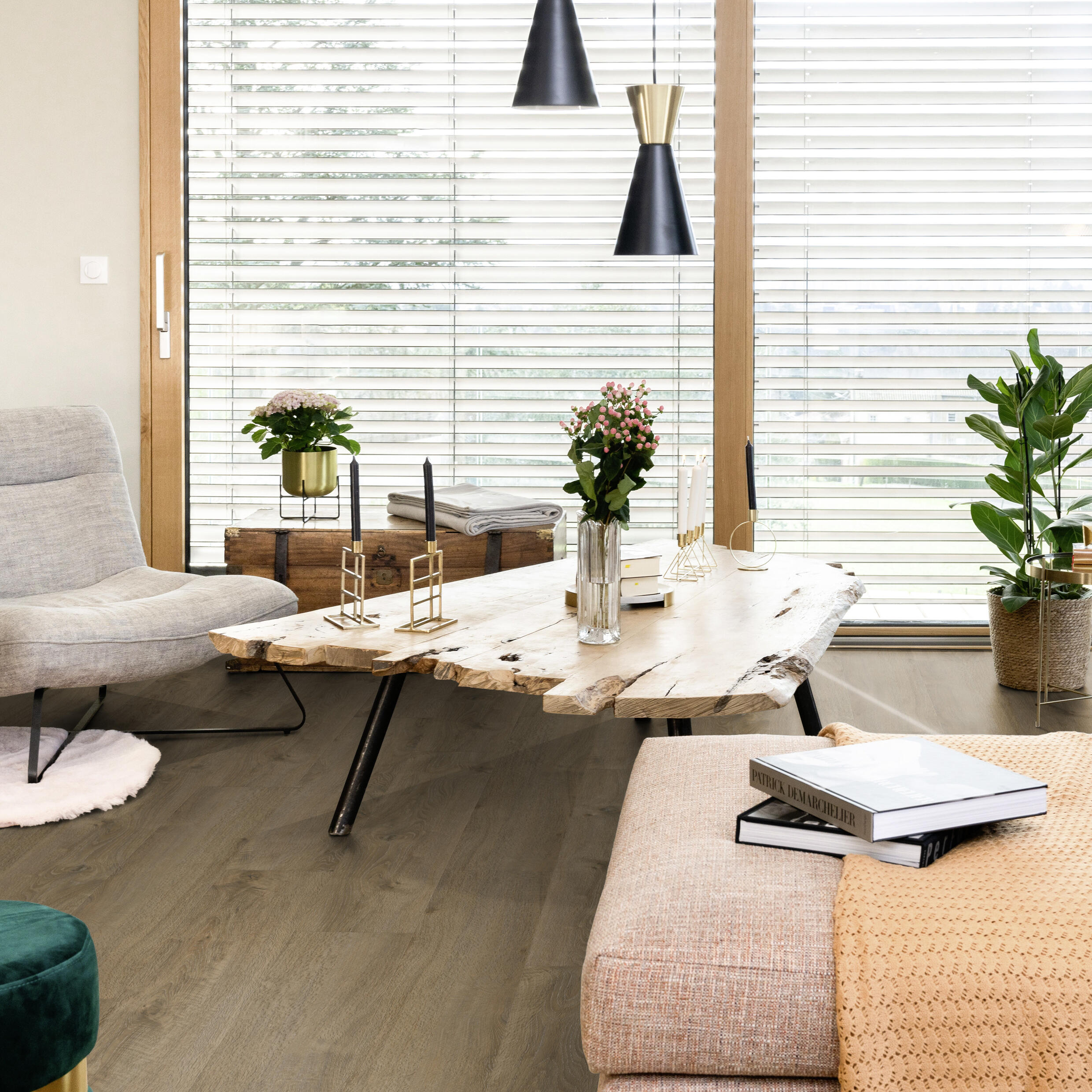 Lame PVC clipsable medio GERFLOR Senso 20 lock lumber fauve bois naturel - 5