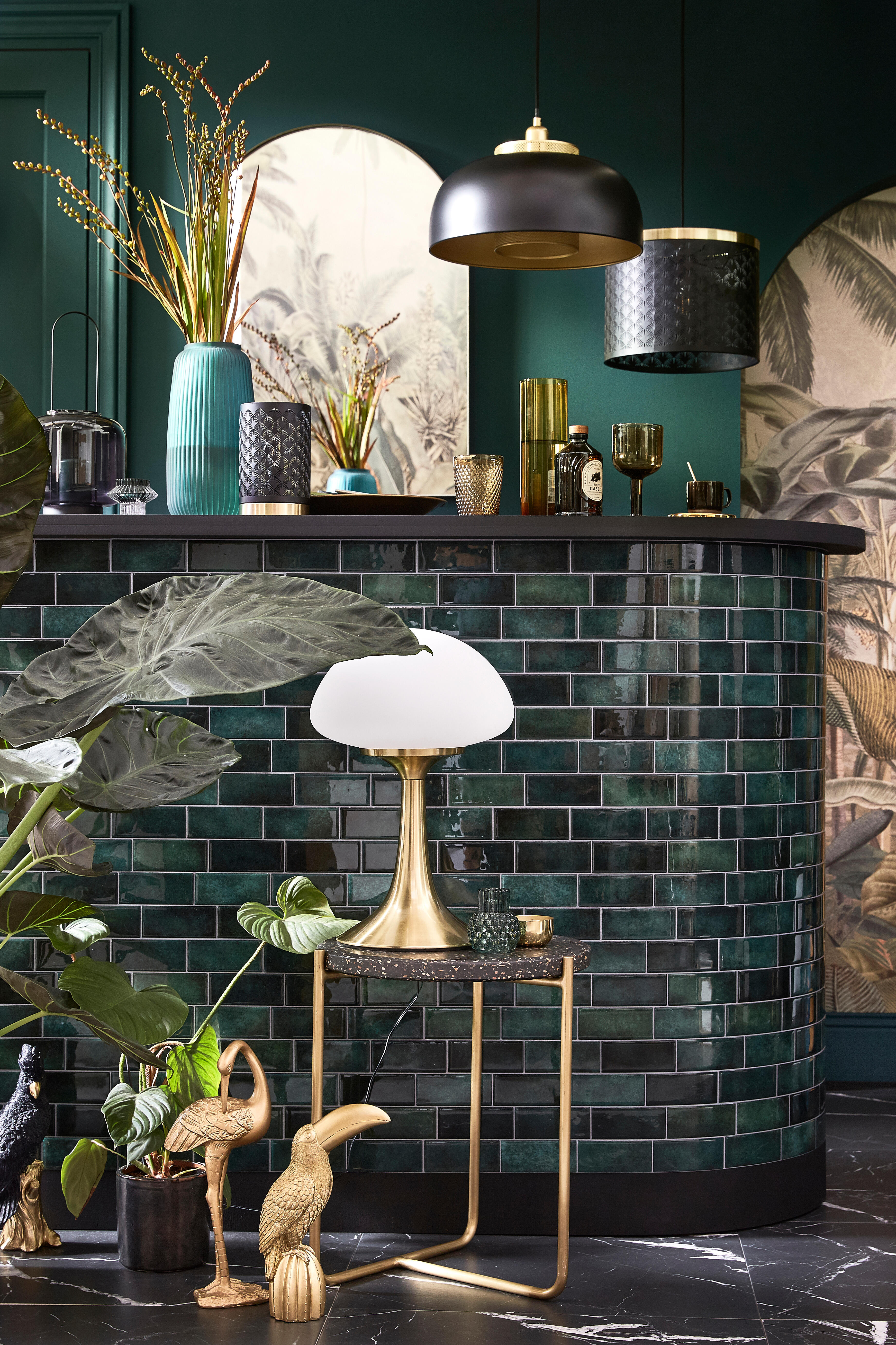 Lot de 4 adhésifs décoratifs SMART TILES métro fiona, vert 29.36X21.29 cm - 9