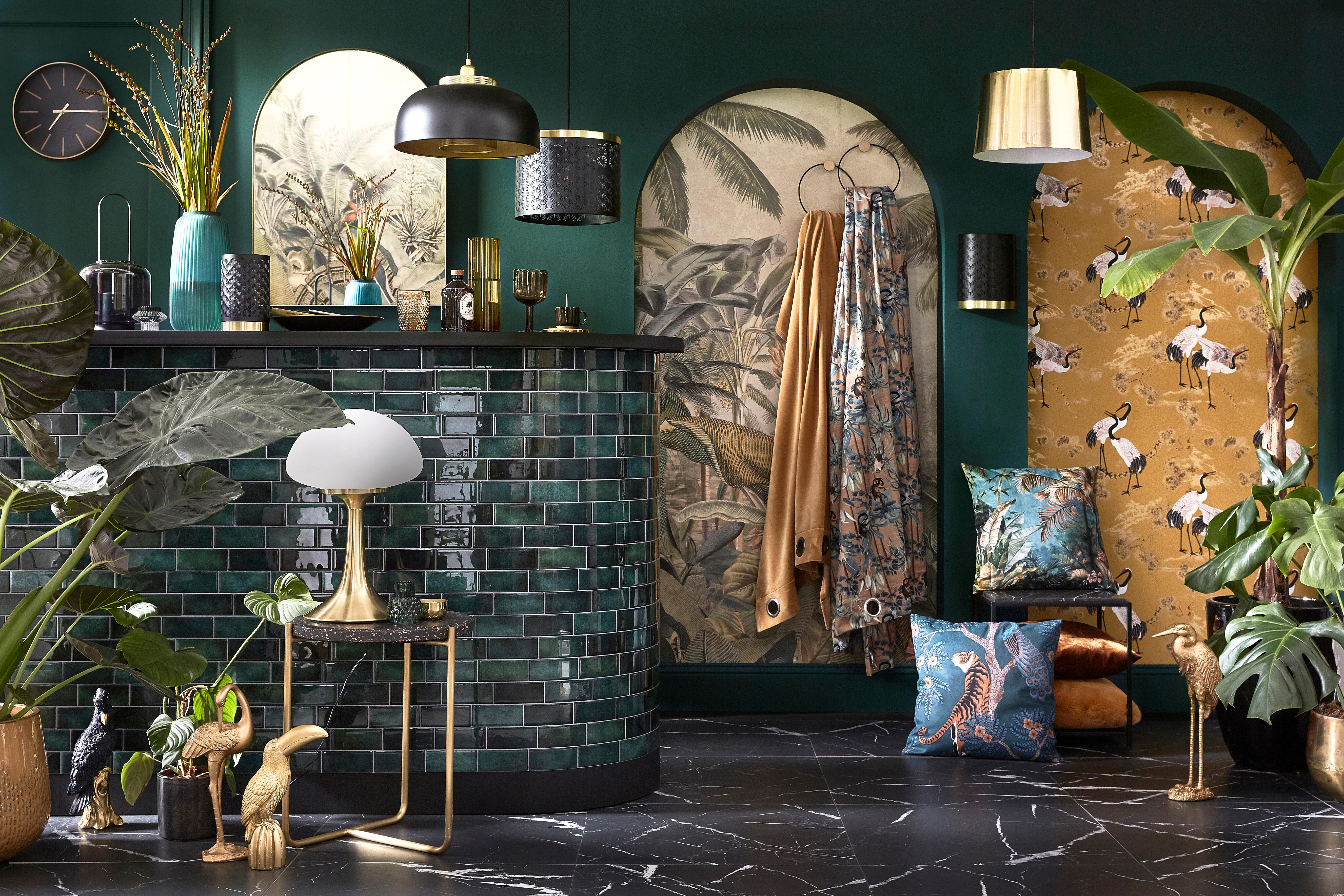 Lot de 4 adhésifs décoratifs SMART TILES métro fiona, vert 29.36X21.29 cm - 11