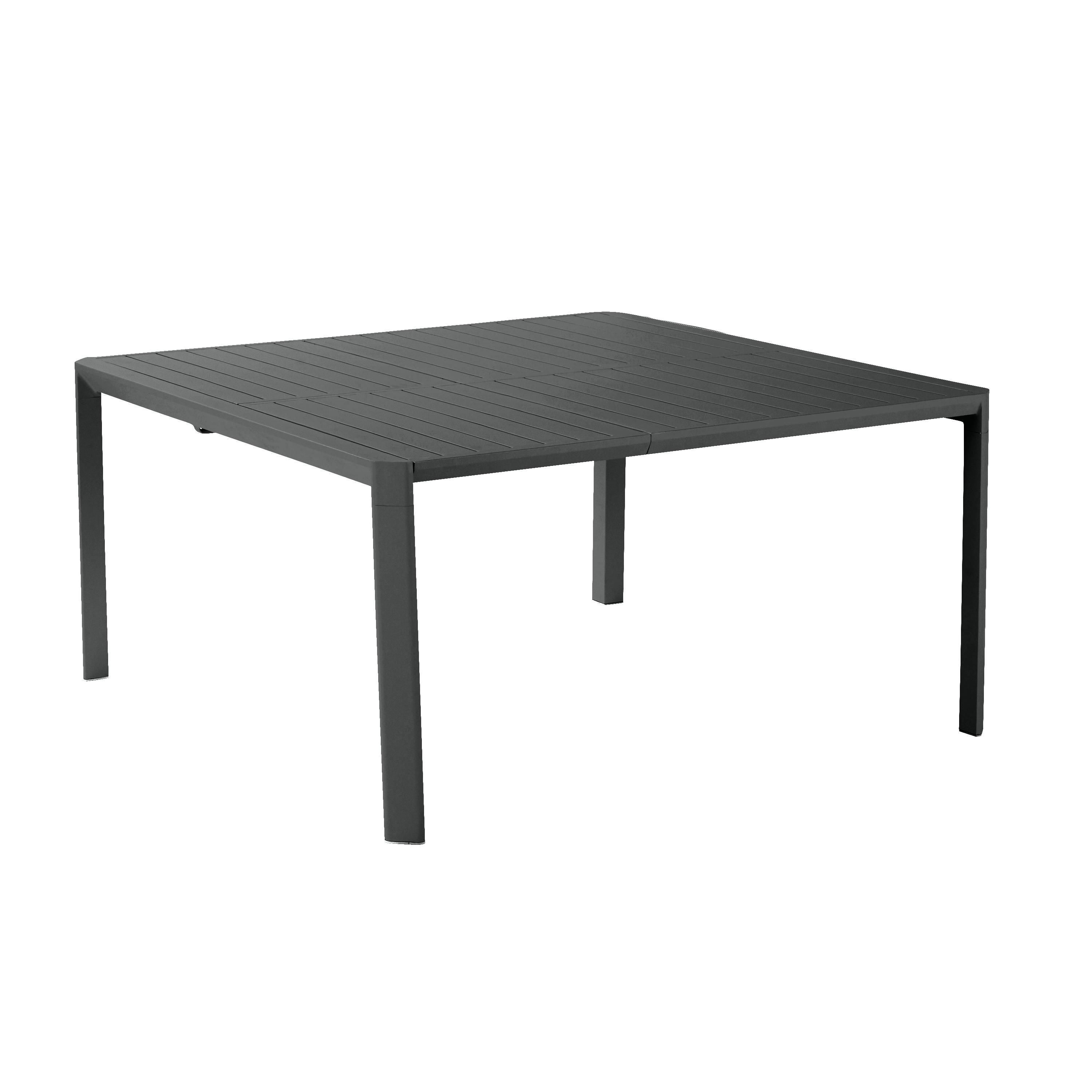 Mesa de jardín extensible idaho de aluminio de 97/149x149x76 cm gris