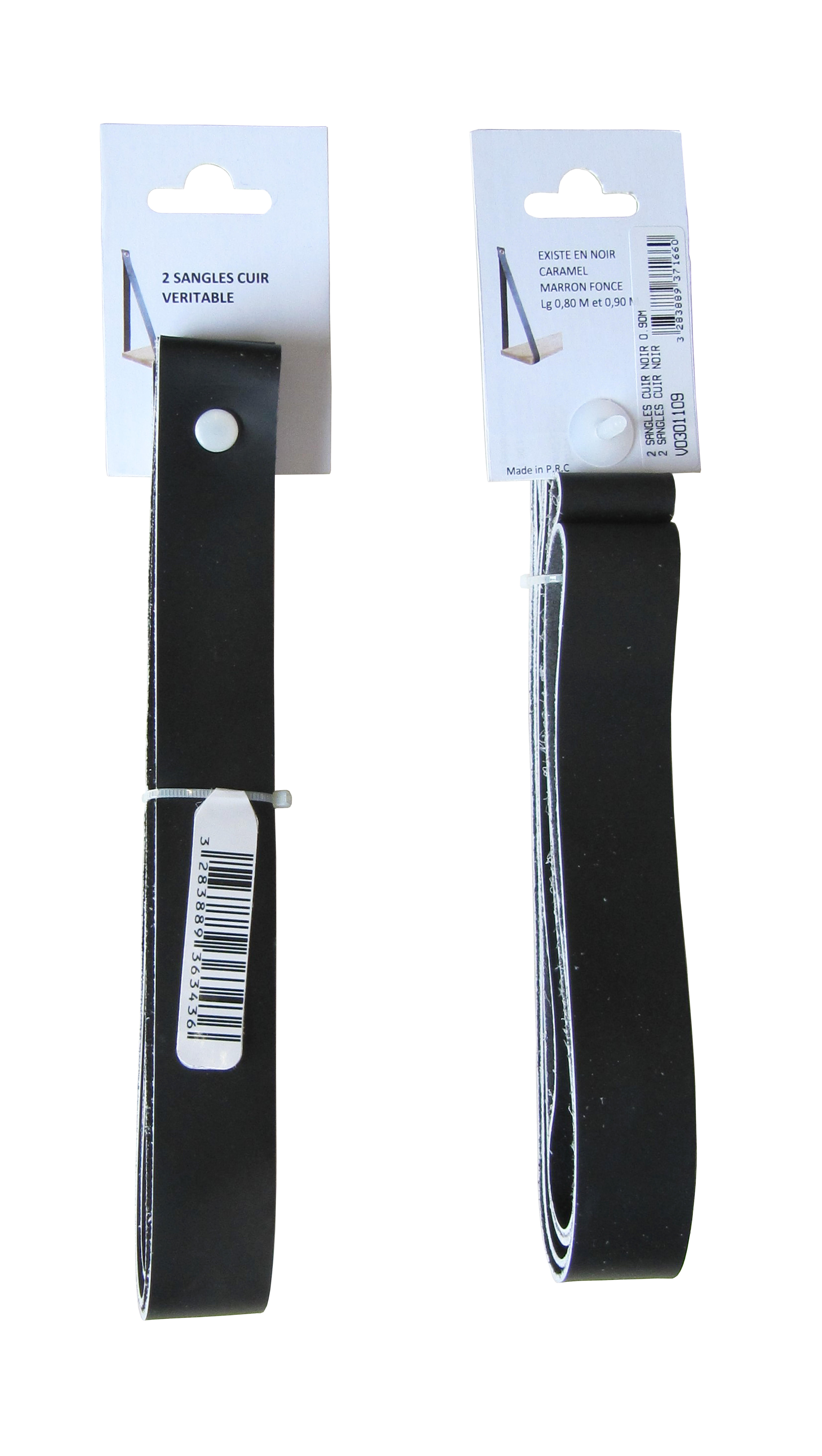 Sangle En Cuir Synthétique Noir - 5 Mètres De Long - Largeur 2 Cm - Lot De 2 - Pour Loisirs Créatifs, Sacs, Ceintures