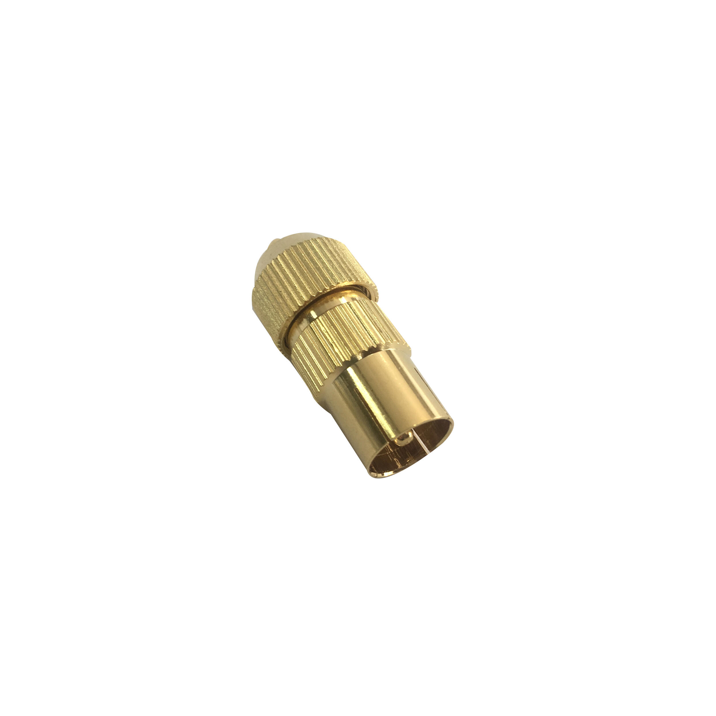 Fiche coaxiale TV 9.52mm mâle, or, Lexman - 2