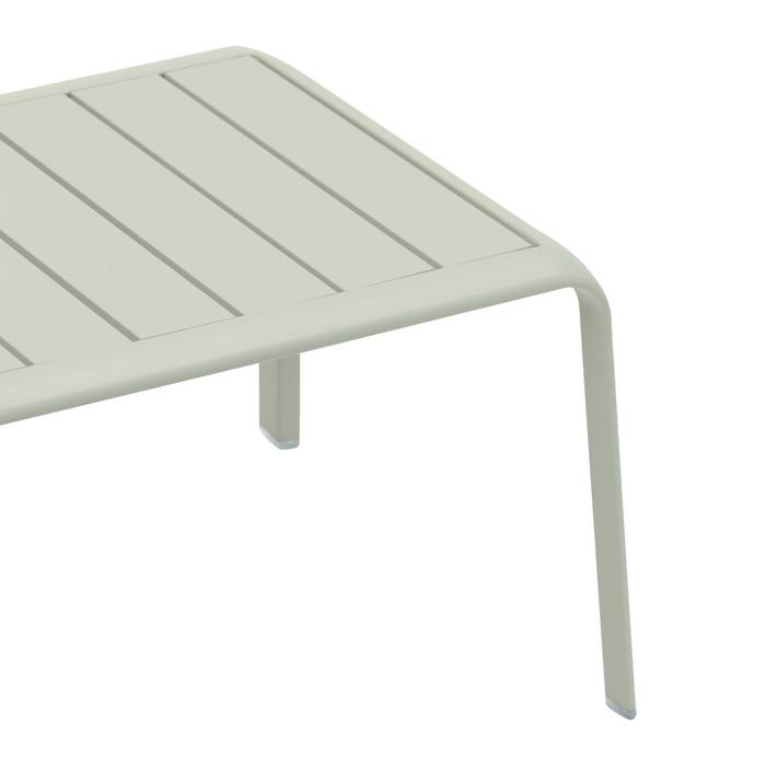 mesa de centro-jardim-terraço-alumínio-verde-sálvia-material idaho