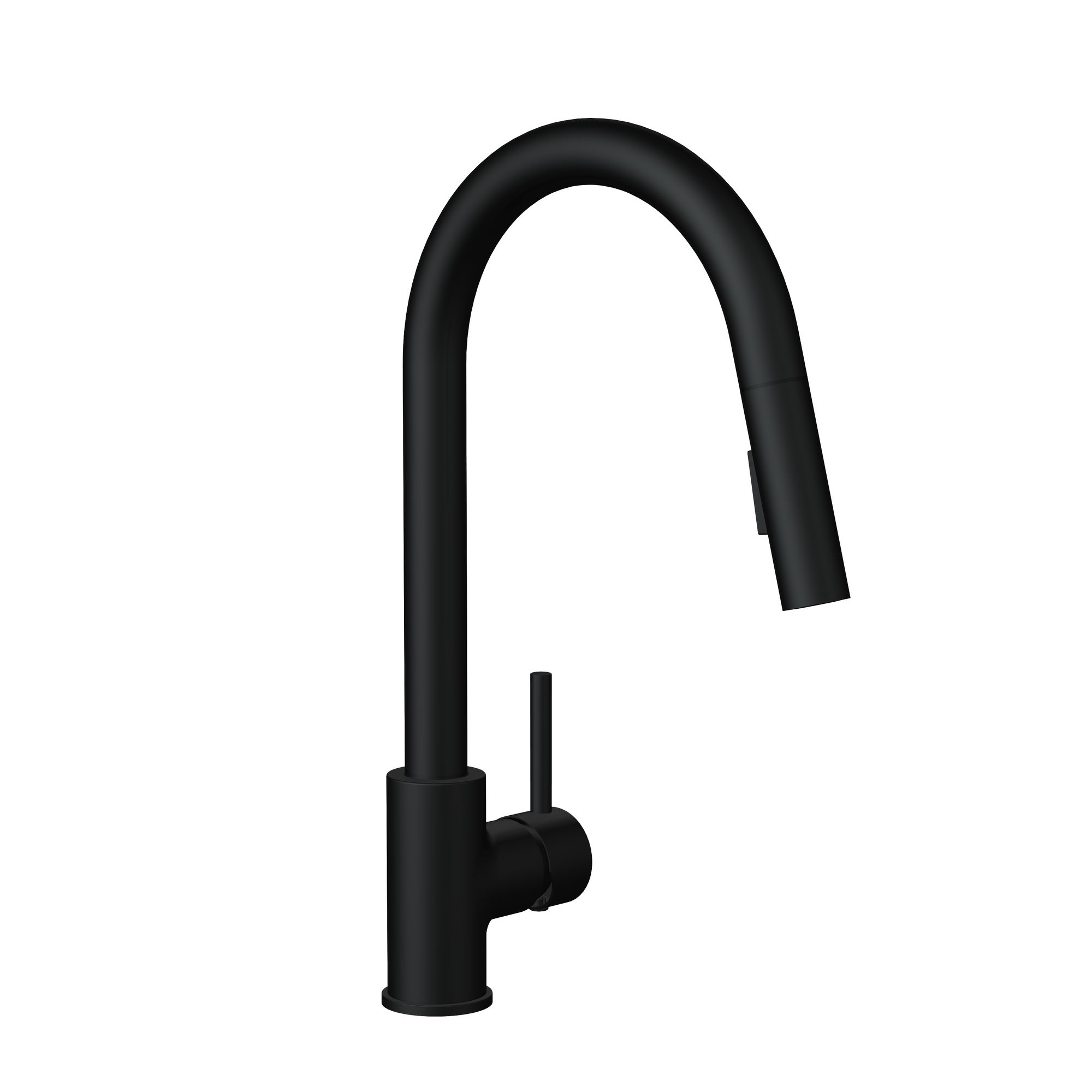 Grifo de cocina extraible cano alto DELINIA New Lily en negro mate Leroy Merlin