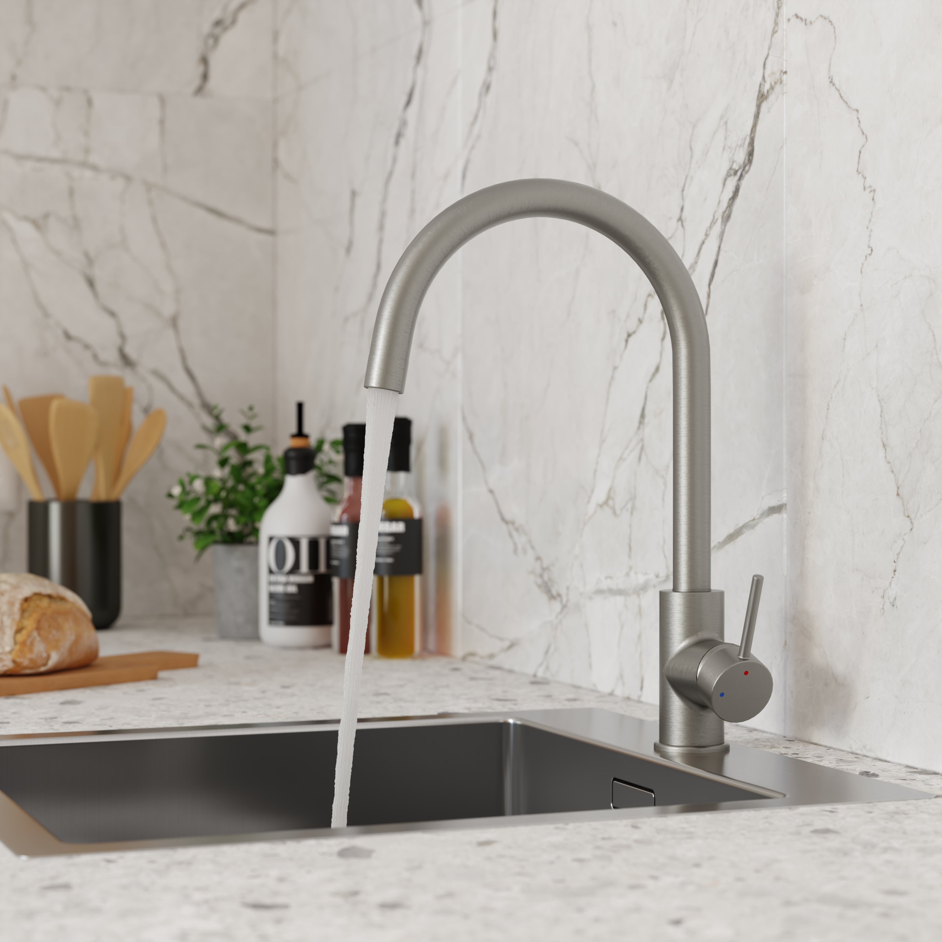 Robinet de cuisine DELINIA Loa Finition Inox - 2