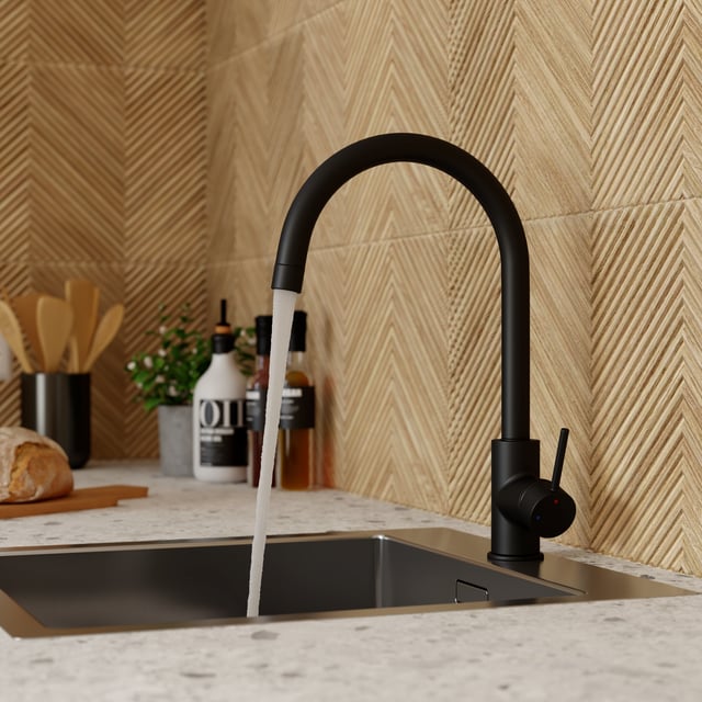 Robinet de cuisine DELINIA Loa noir