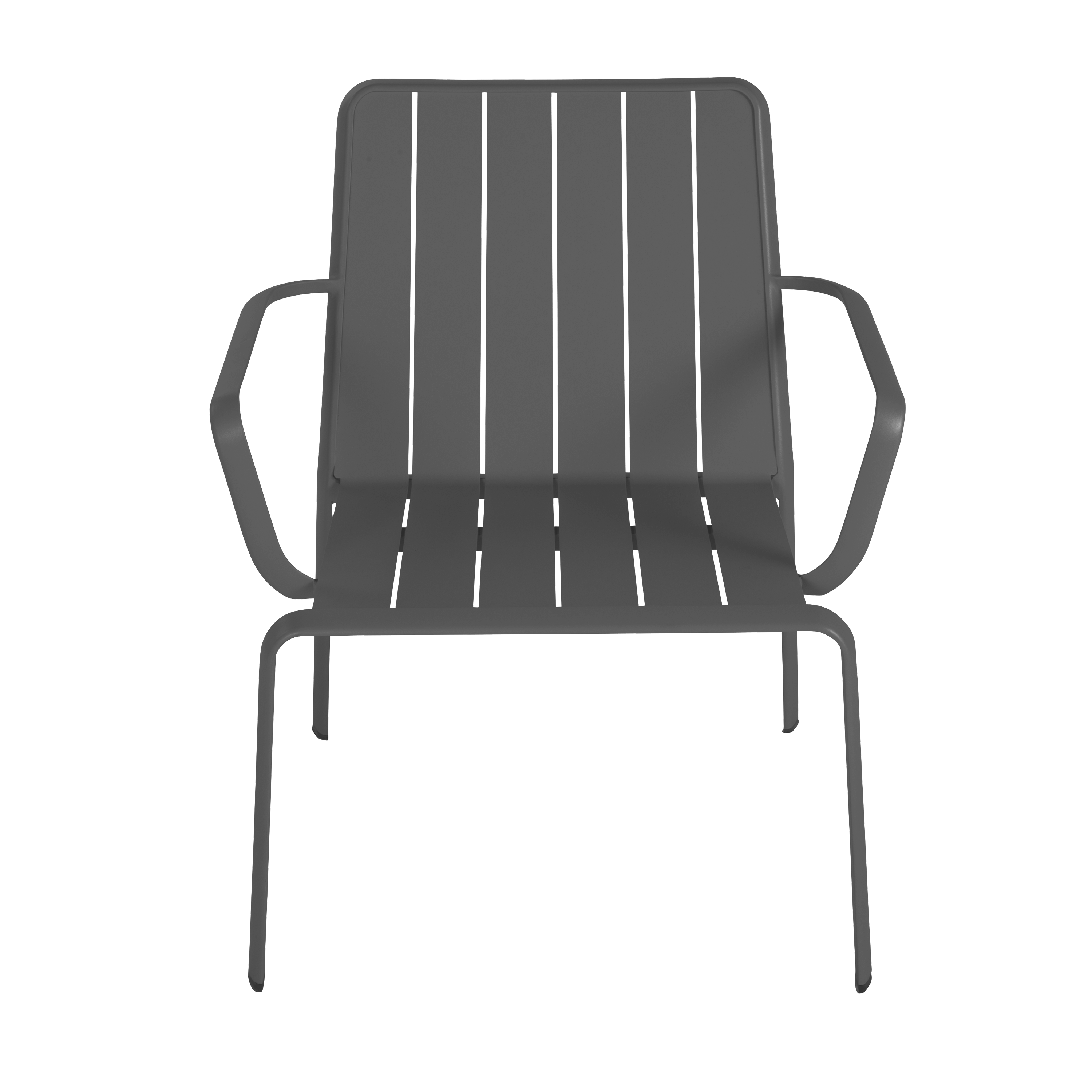 Sedia da giardino con braccioli Idaho NATERIAL, struttura in alluminio grigio, seduta in alluminio antracite - 6