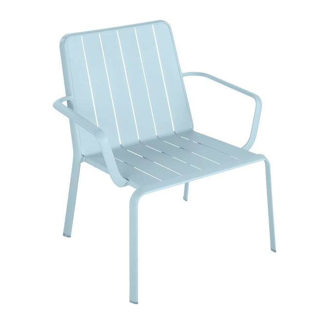 Chaise Idaho en Aluminium Bleu