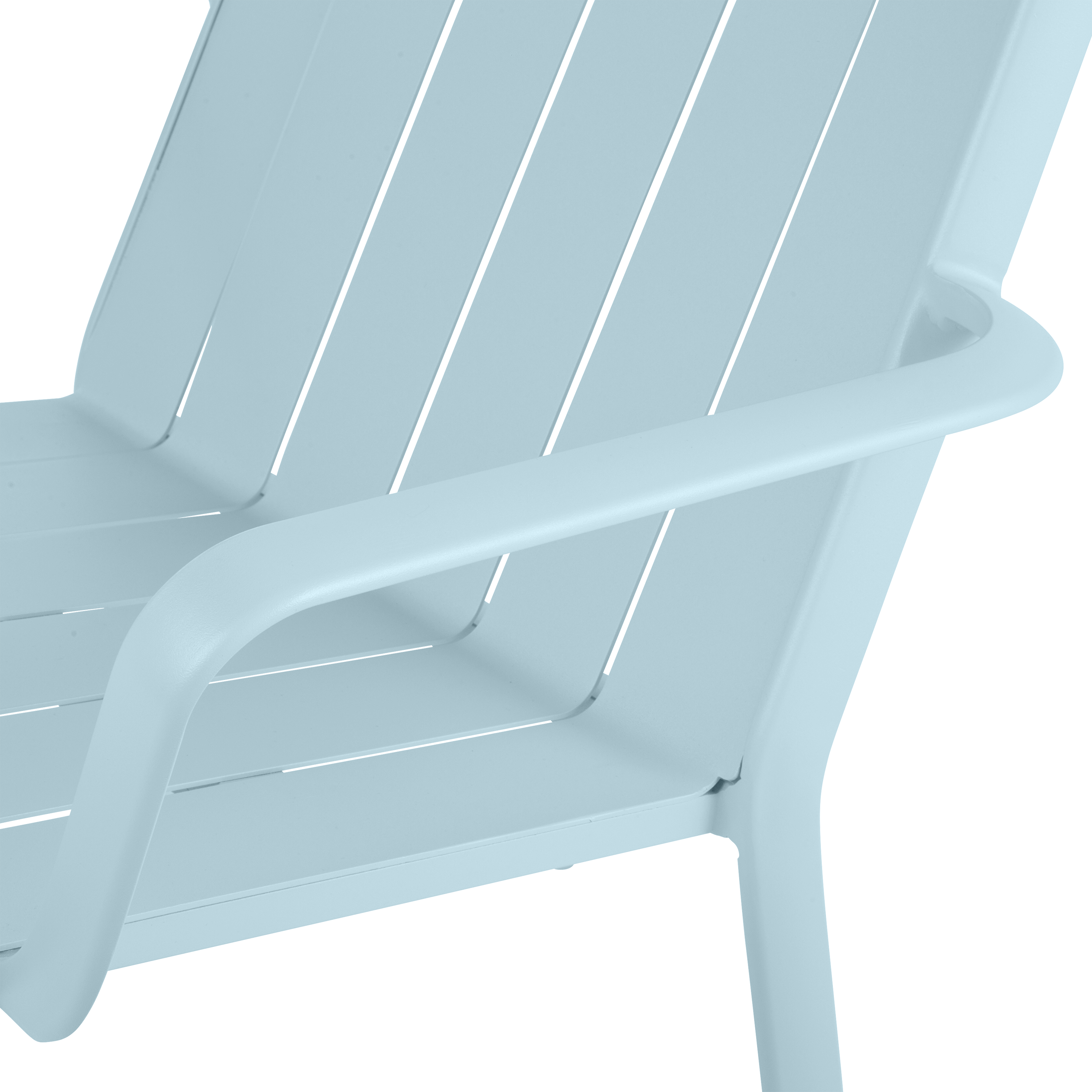 Sedia da giardino con braccioli Idaho NATERIAL, struttura in alluminio blu, seduta in alluminio azzurro - 13