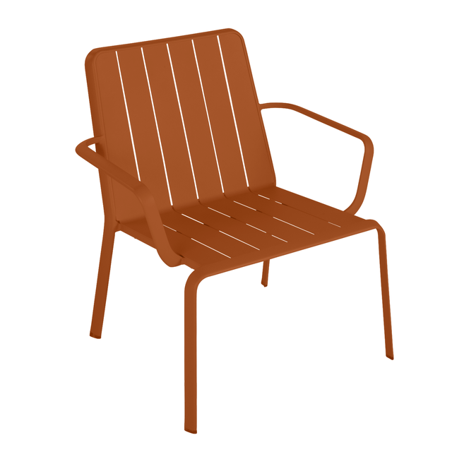 Cadeira lounge alumínio laranja Idaho Naterial
