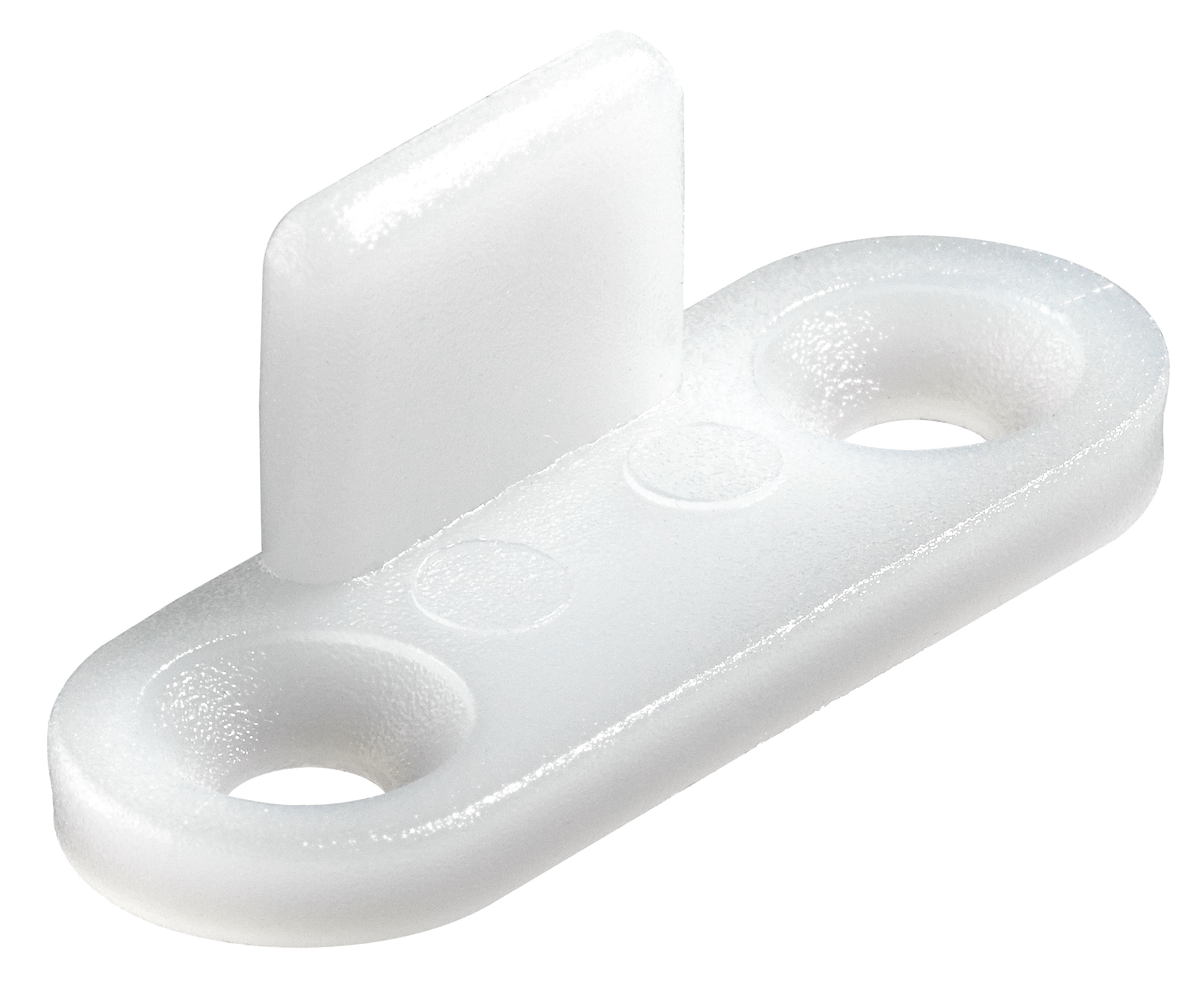 Pattino guida per porta scorrevole in pvc bianco H 15 mm  x 6 cm, 6 pezzi - 2