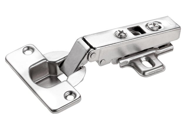 Set di 2 cerniere invisibili a clip per mobili ammortizzate reversibili 110° in acciaio reversibili H 66 X L 72 mm