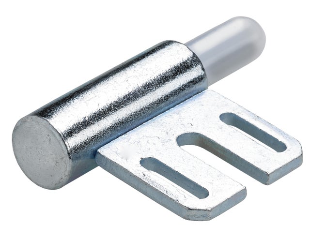 Set di 2 cardini per anta mobile ø 10 X 50 mm in acciaio zincato cromo lucido