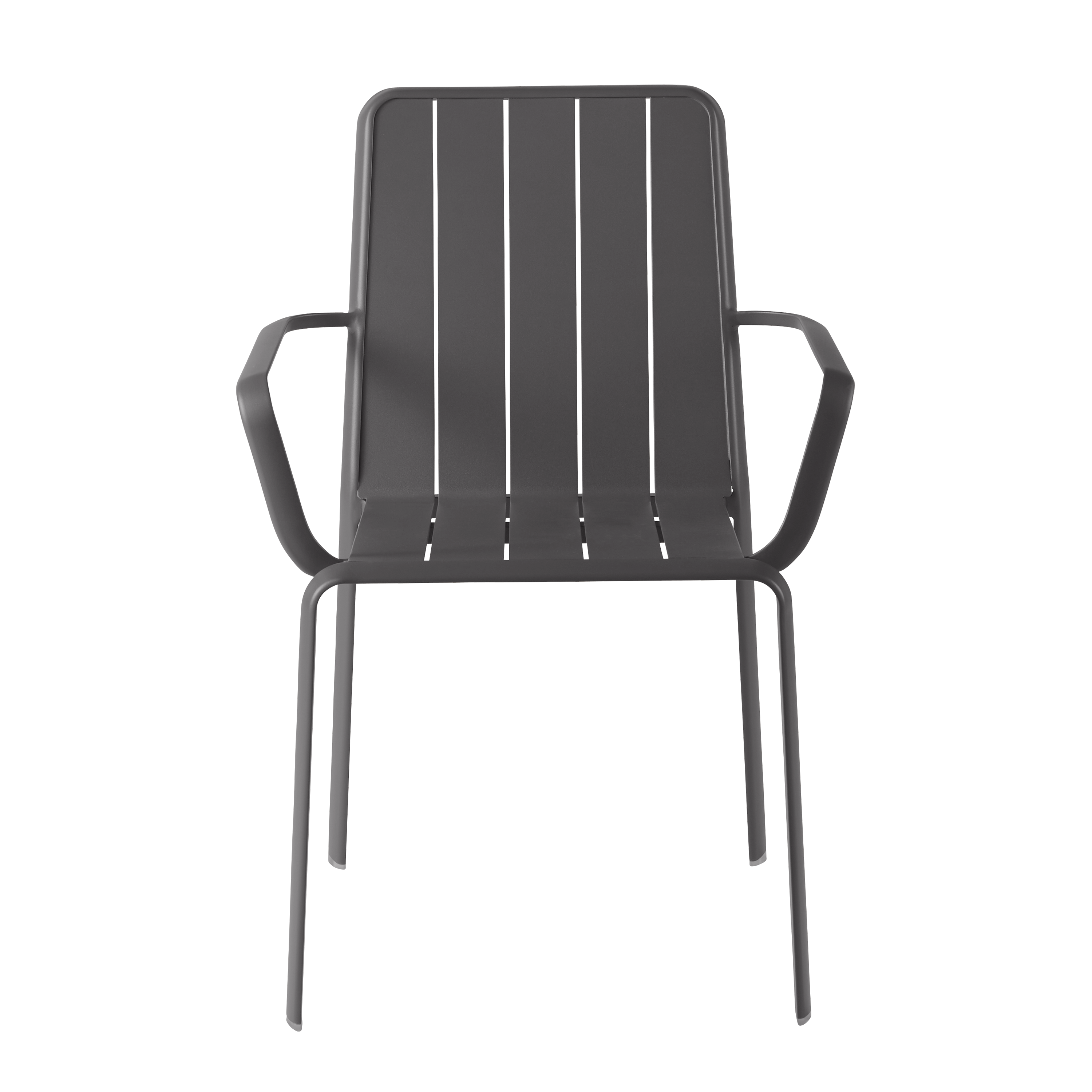 Sedia da giardino con braccioli Idaho NATERIAL, struttura in alluminio grigio, seduta in alluminio antracite - 9