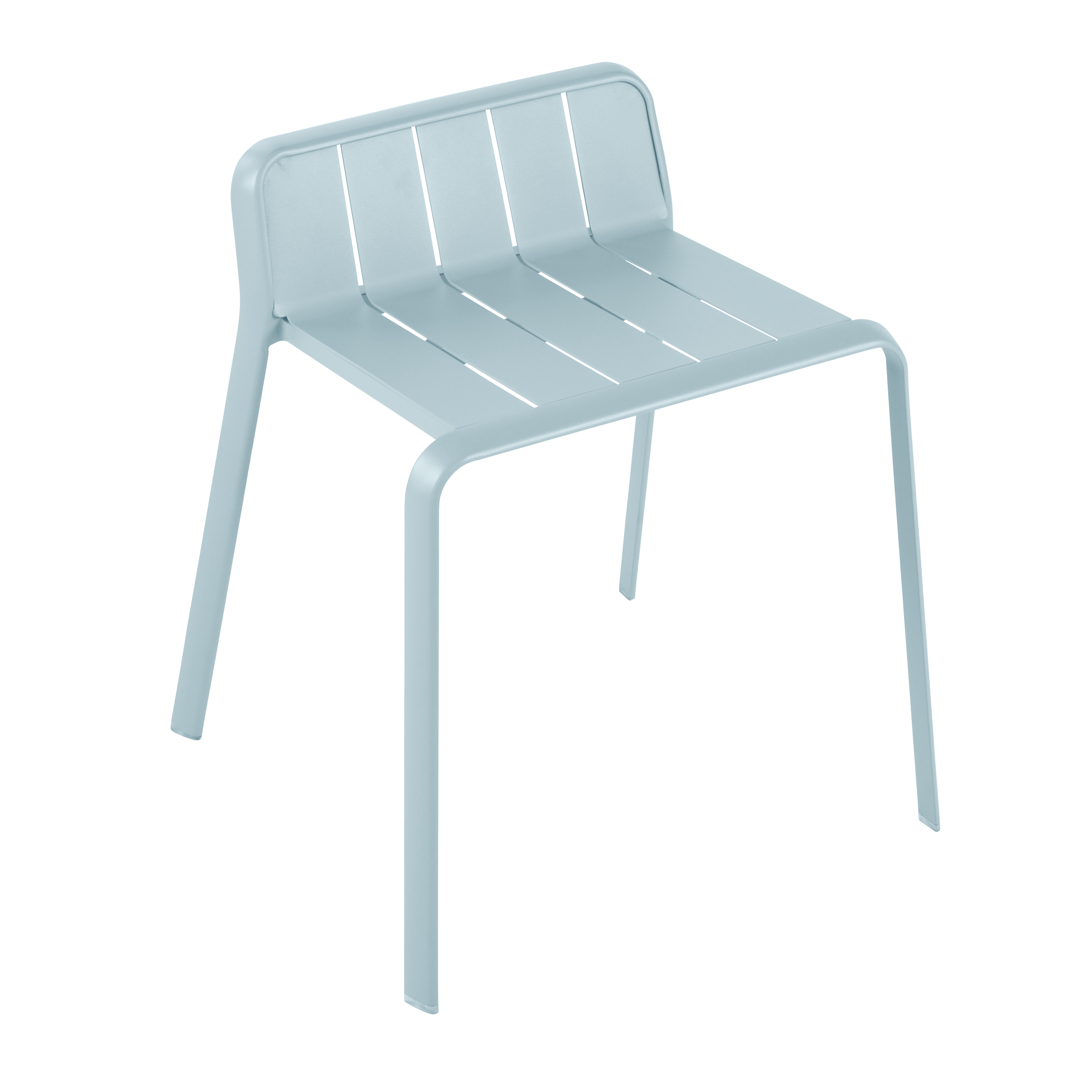 Sgabello da giardino in alluminio blu Idaho NATERIAL, seduta in alluminio azzurro - 5